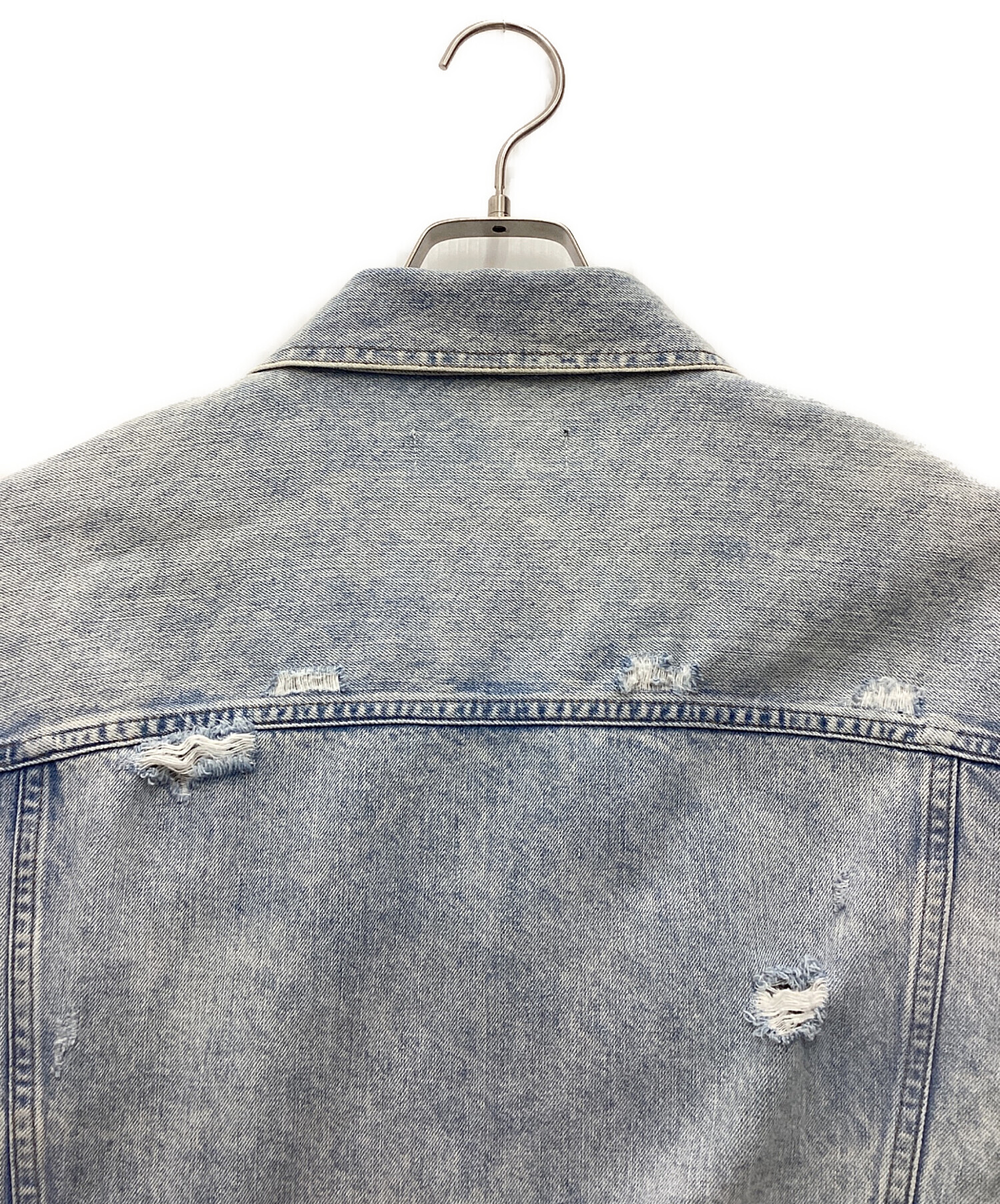DIESEL NHILLダメージデニムジャケット 中古・古着通販】DIESEL (ディーゼル) NHILL ダメージ加工デニム