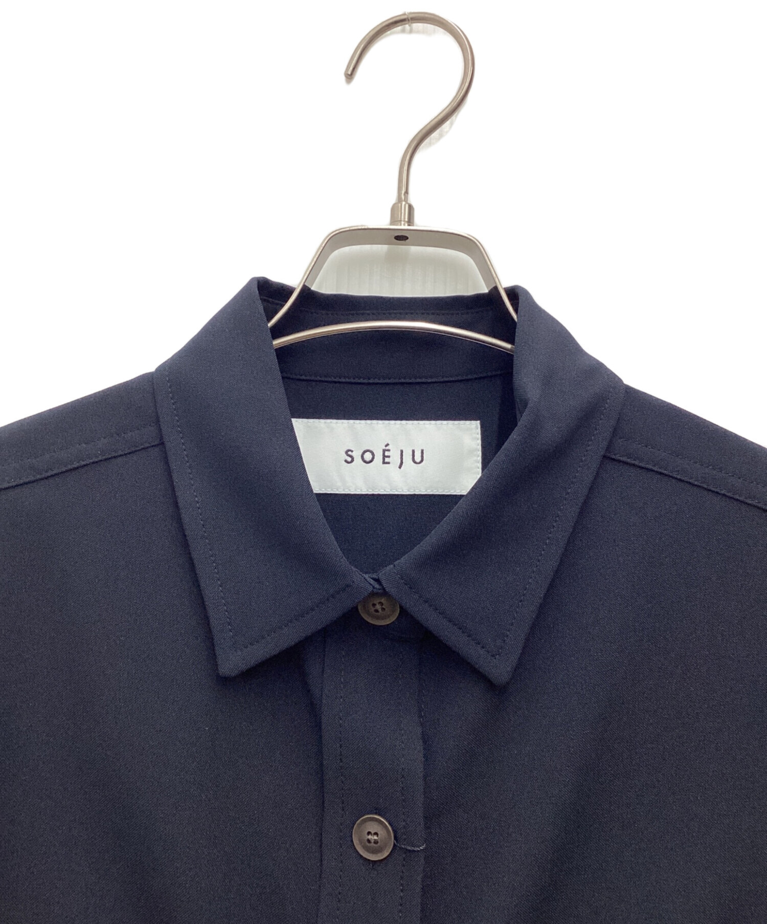 SOEJU ソフトオックスシャツワンピース NAVY 【低価，豊富な】 【公式