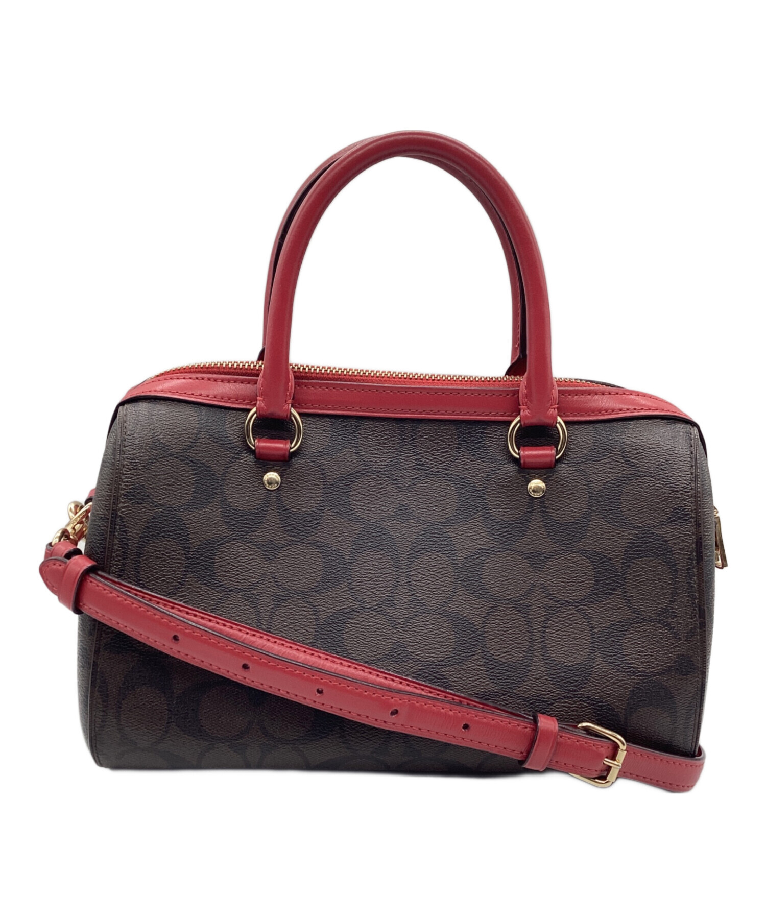 中古・古着通販】COACH (コーチ) 2WAYバッグ シグネチャー ブラウン