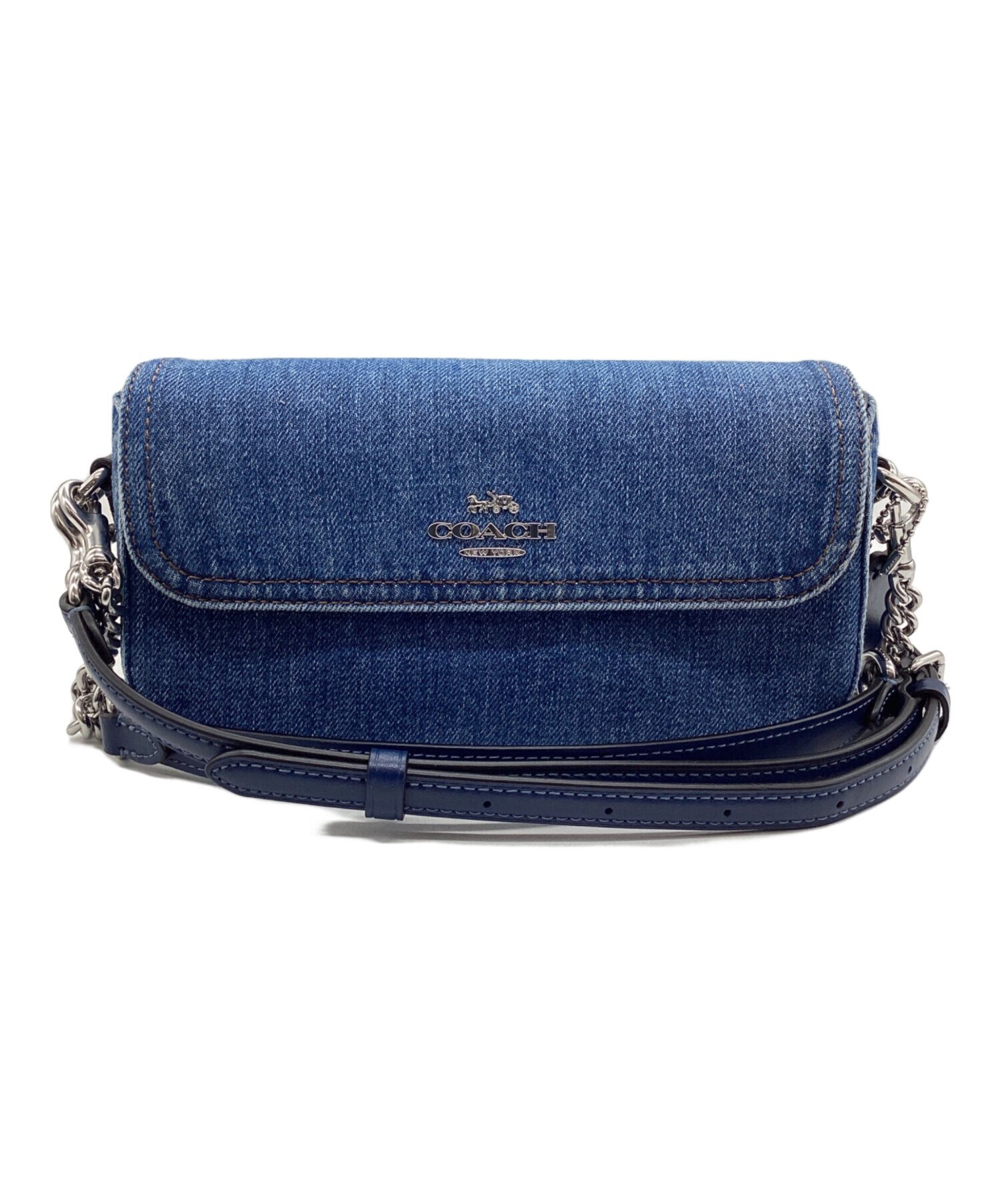 中古・古着通販】COACH (コーチ) ヘイリーフラップ 2wayバッグ ブルー