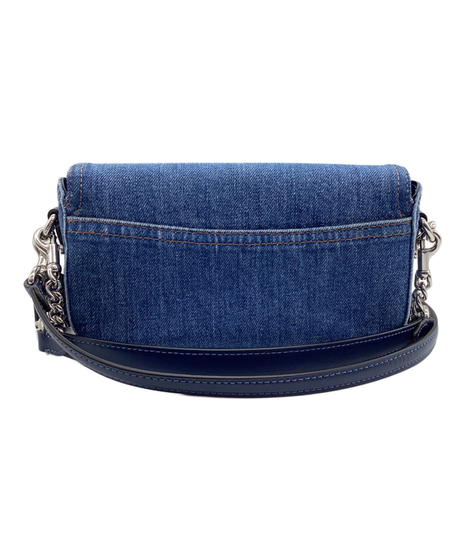 coach コーチ　ヘイリーフラップバッグ　シグネチャー　キャンバス 中古・古着通販】COACH (コーチ) ヘイリーフラップ 2wayバッグ ブルー