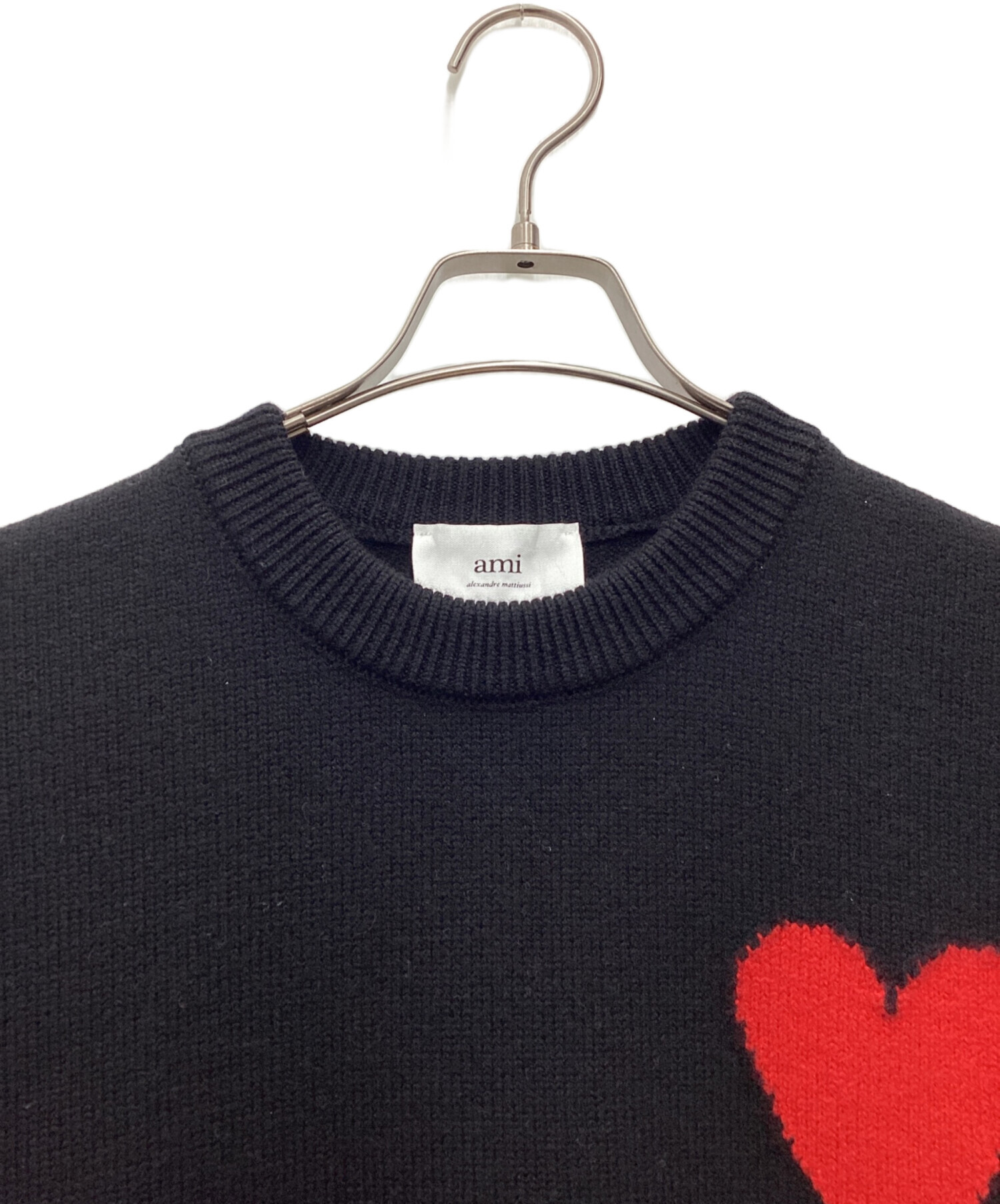 中古・古着通販】ami (アミ) クルーネックニットセーター ハートロゴ