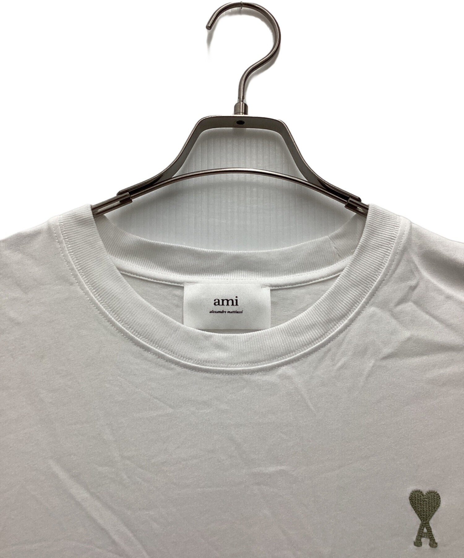 中古・古着通販】AMI PARIS (アミ パリス) 半袖カットソー ホワイト