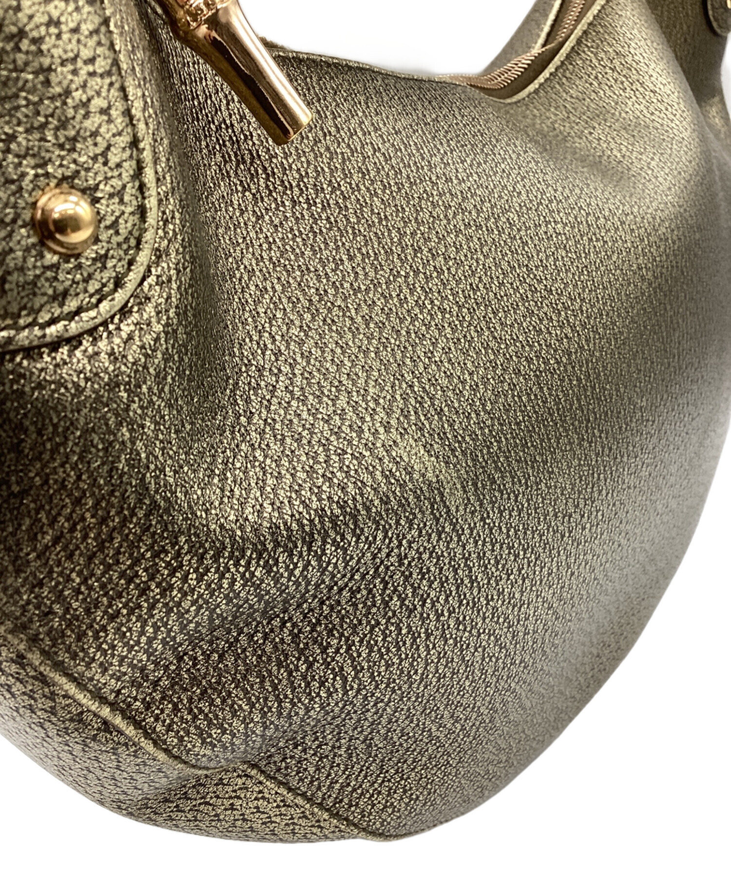 中古・古着通販】GUCCI (グッチ) ワンショルダーバッグ ゴールド