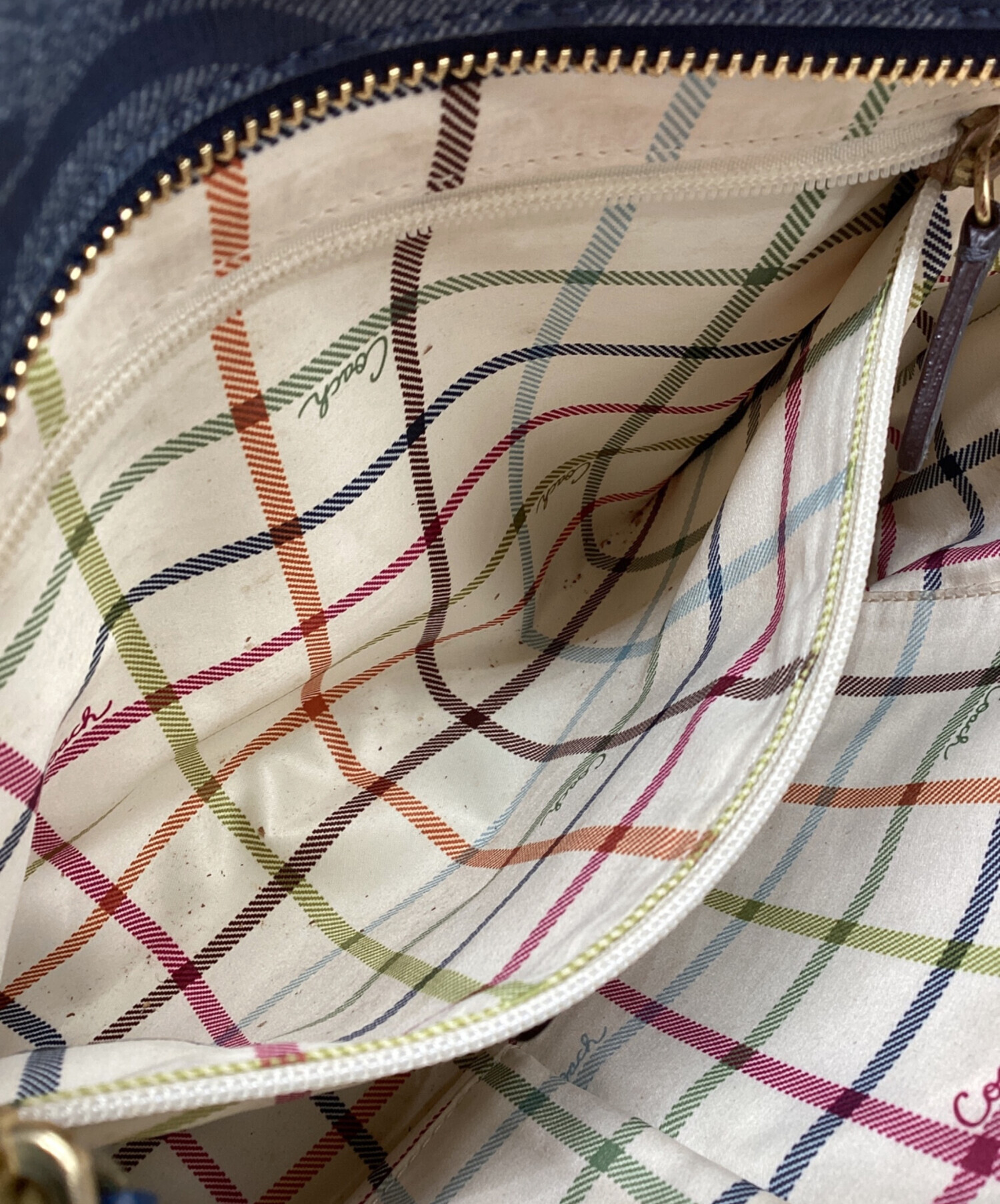 中古・古着通販】COACH (コーチ) ハンドバッグ ブルー｜ブランド・古着