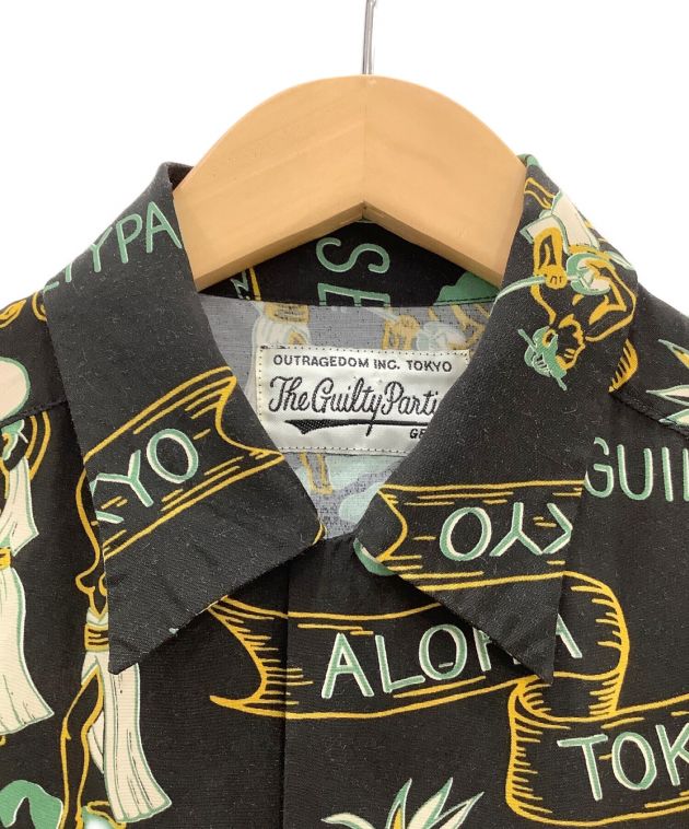中古・古着通販】WACKO MARIA (ワコマリア) 総柄シャツ ブラック  
