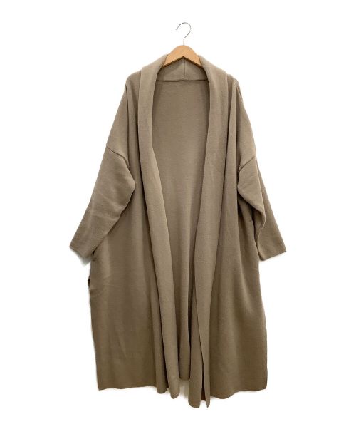 MUSE de Deuxieme Classe スムースニットガウンコート F MUSE ミューズ ブラック ウール スムースニット ガウンコート F