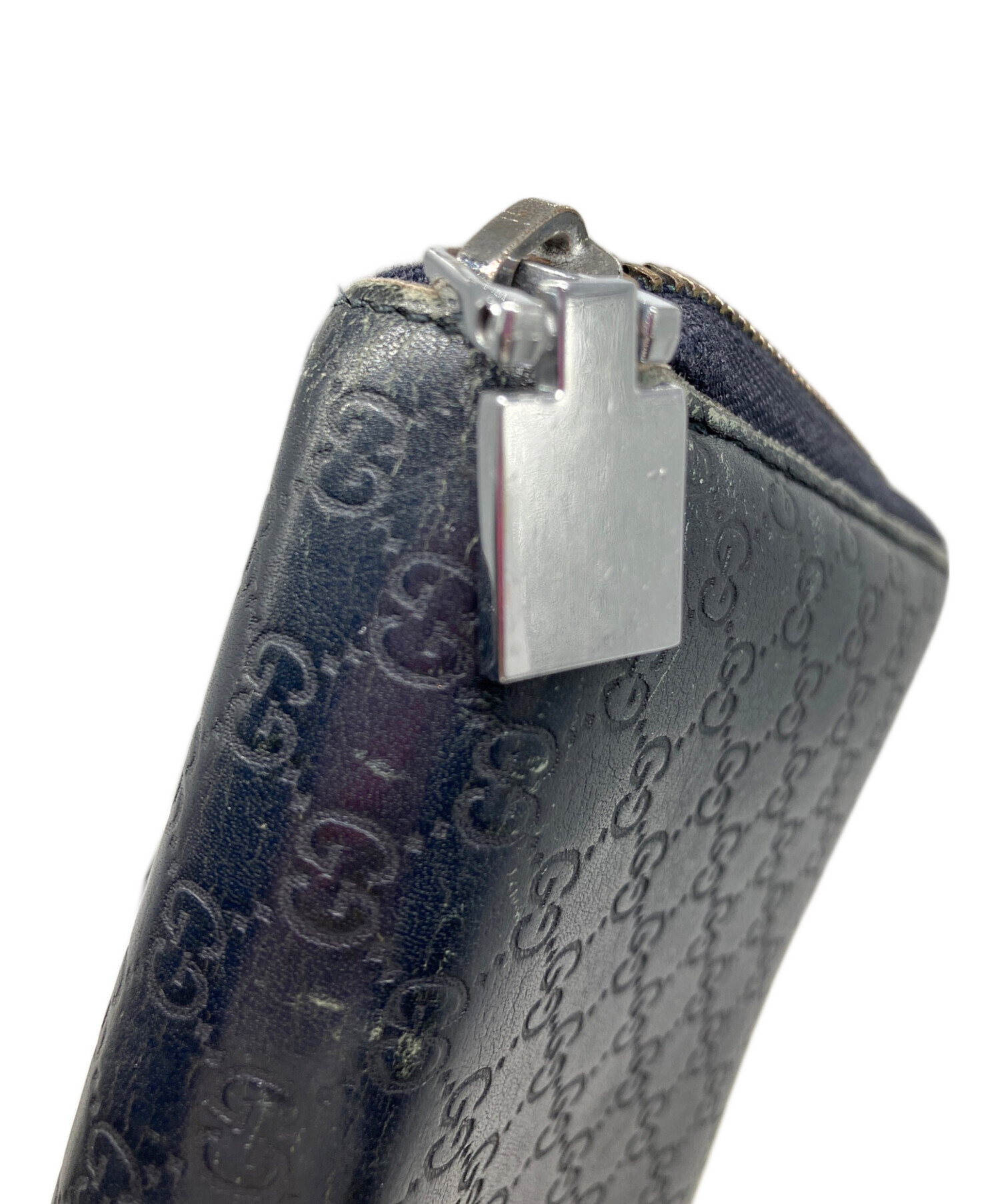 中古・古着通販】GUCCI (グッチ) ラウンドファスナー財布 GUCCI 角スレ