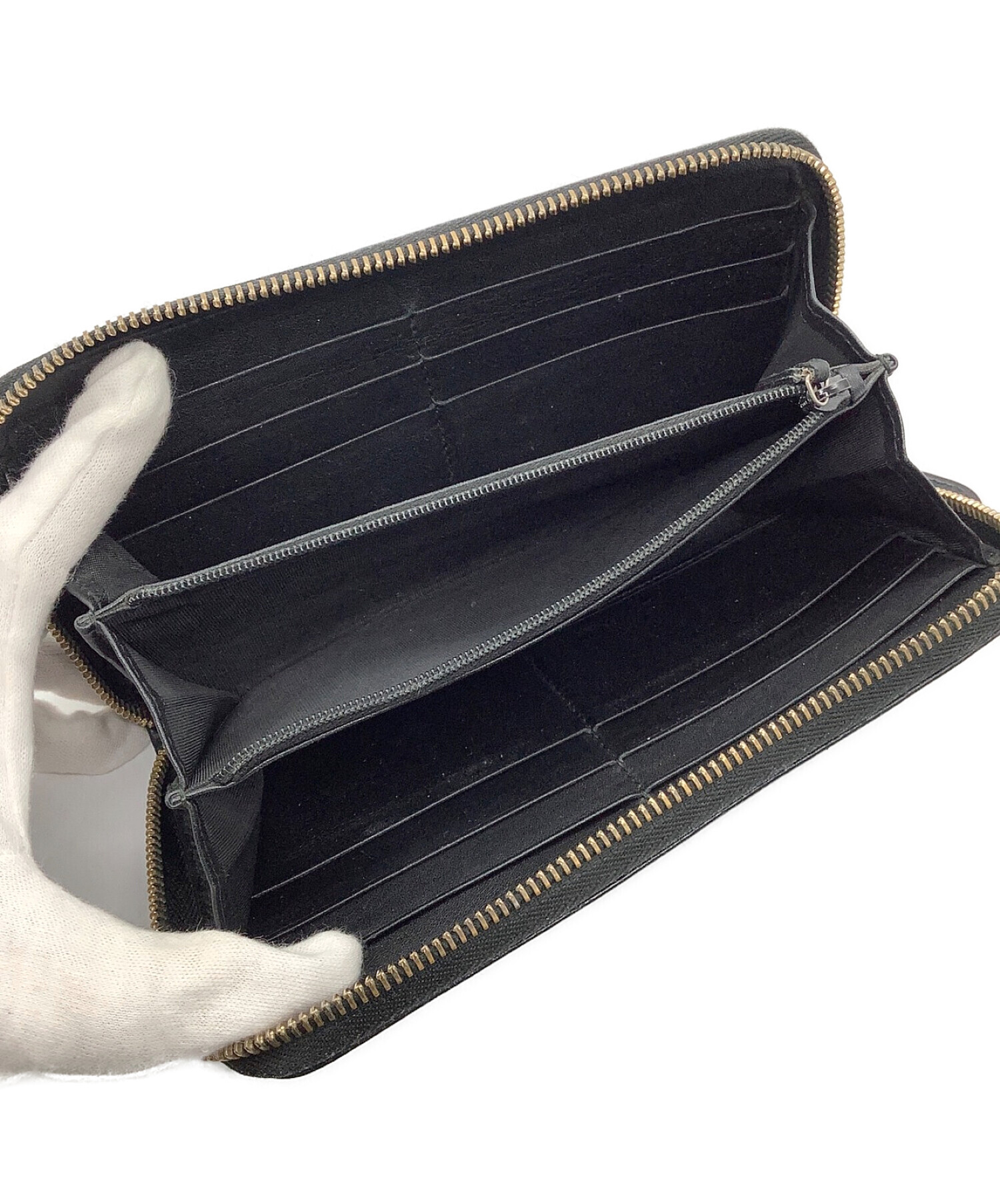 中古・古着通販】GUCCI (グッチ) ラウンドファスナー長財布 マイクロ