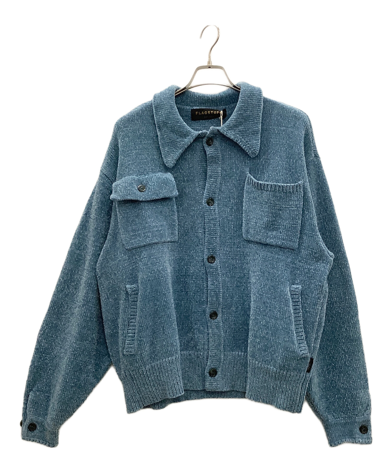 中古・古着通販】flagstuff (フラグスタフ) DAD KNIT ライトブルー 