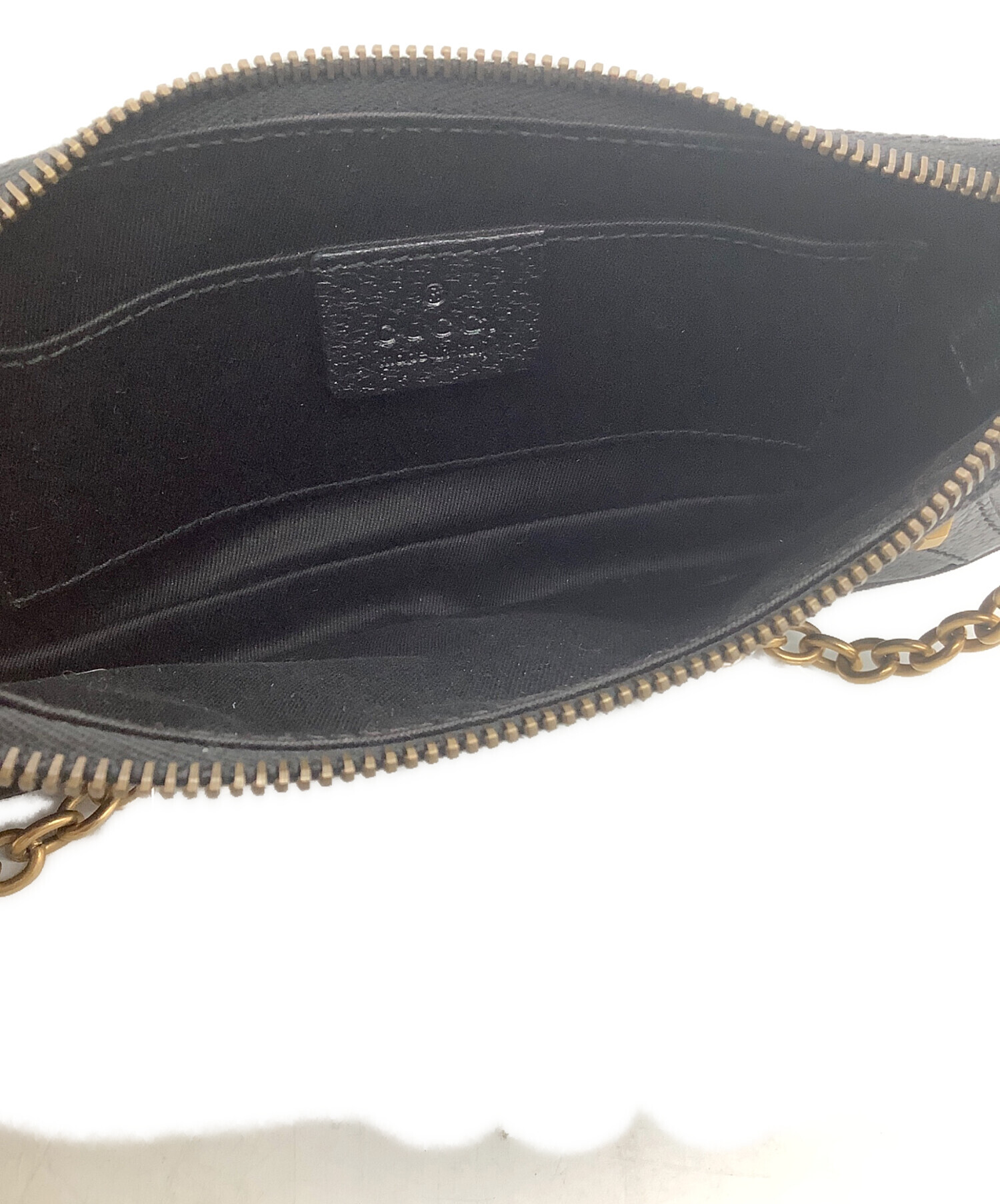 中古・古着通販】GUCCI (グッチ) アクセサリーポーチ ブラック