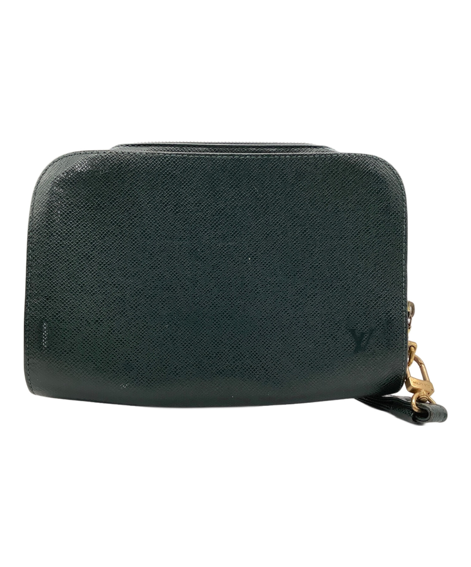 Louis Vuitton グリーン クラッチバッグ 差し色 正規品 LVルイビ 中古 