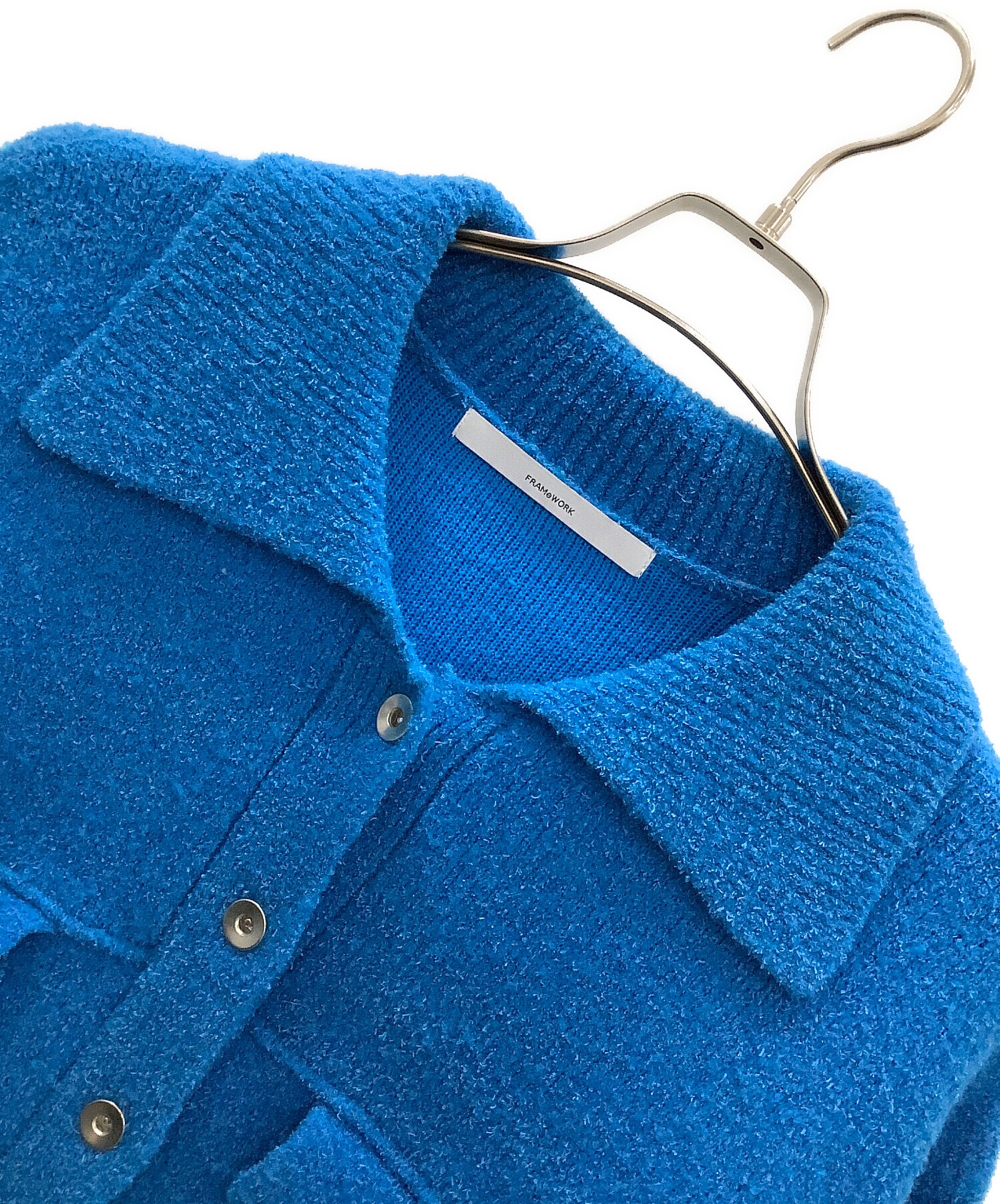 中古・古着通販】FRAMeWORK (フレームワーク) ニットジャケット ブルー  