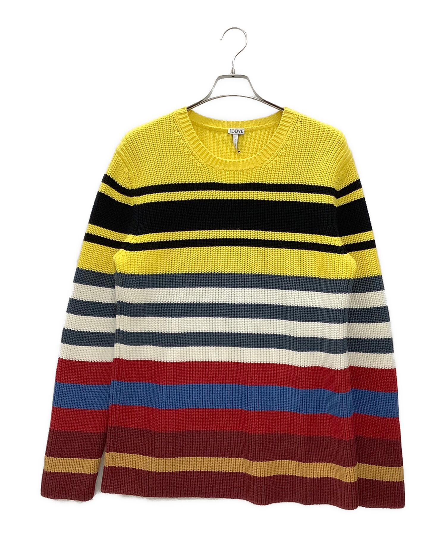 中古・古着通販】LOEWE (ロエベ) マルチボーダーニット マルチカラー