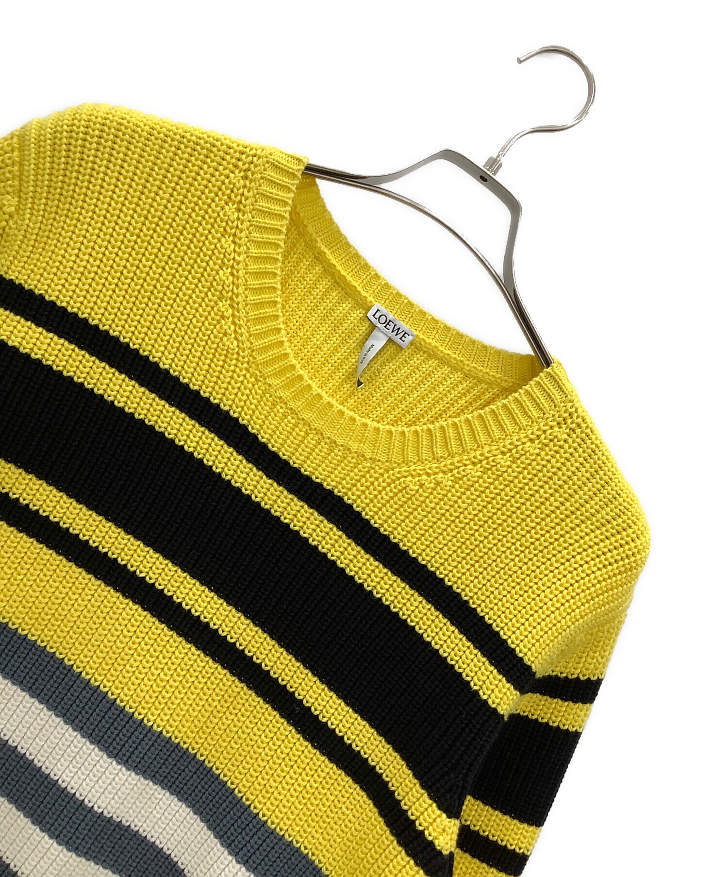 中古・古着通販】LOEWE (ロエベ) マルチボーダーニット マルチカラー