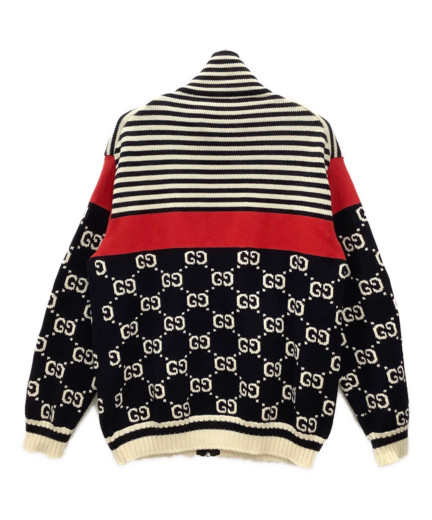 中古・古着通販】GUCCI (グッチ) ニットパーカー ベージュ サイズ:L 