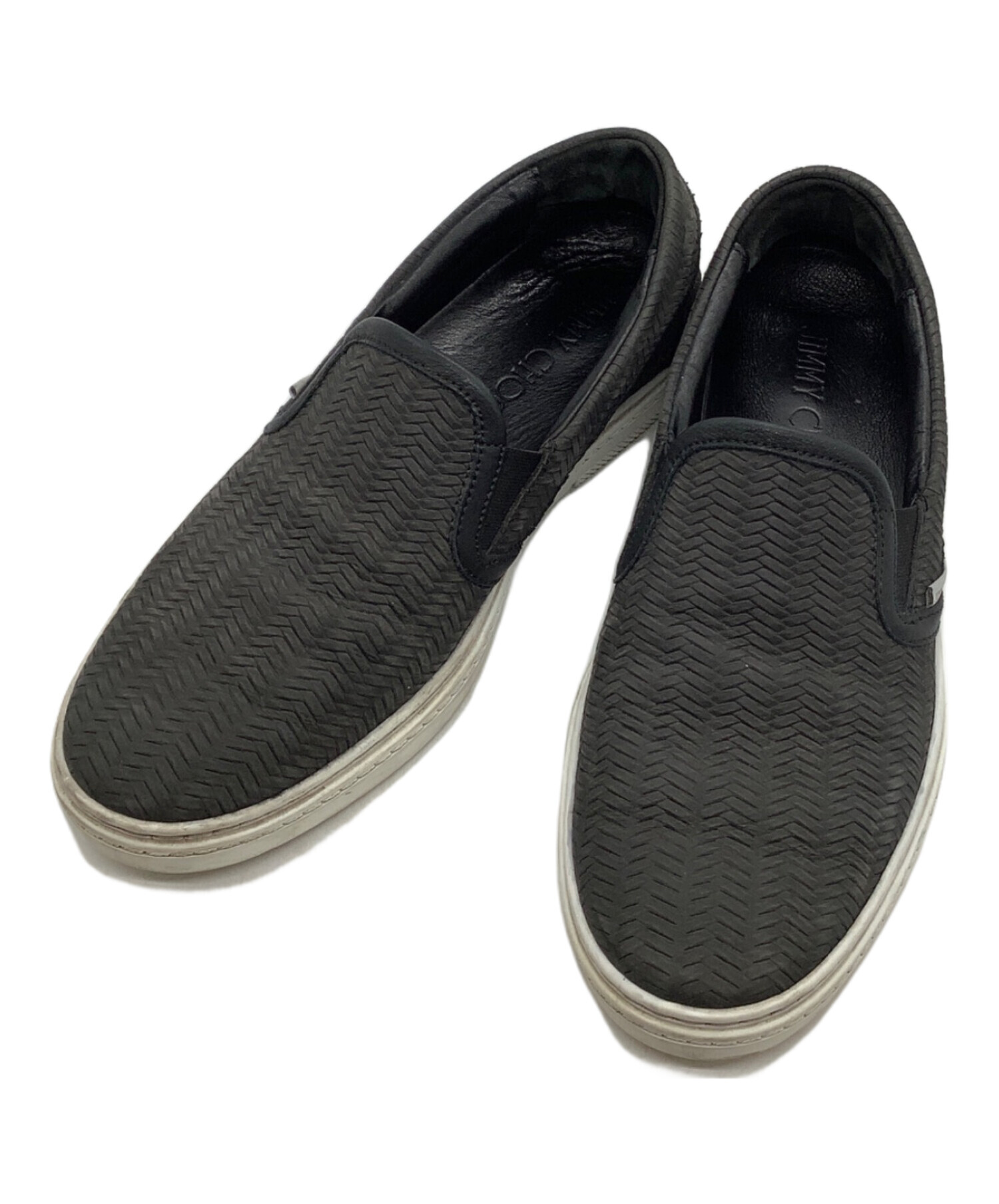 中古・古着通販】JIMMY CHOO (ジミーチュウ) スリッポン ブラック 