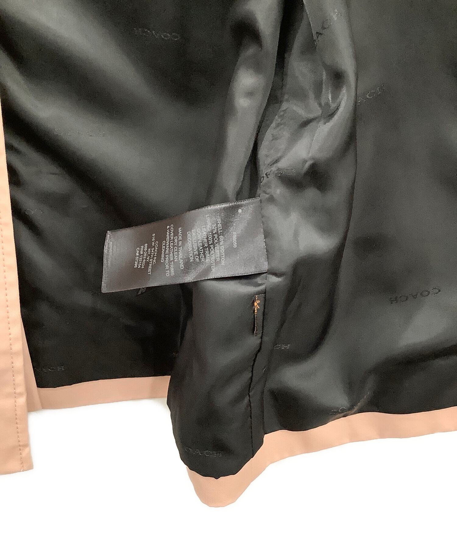 中古・古着通販】COACH (コーチ) トレンチコート ピンク サイズ:S