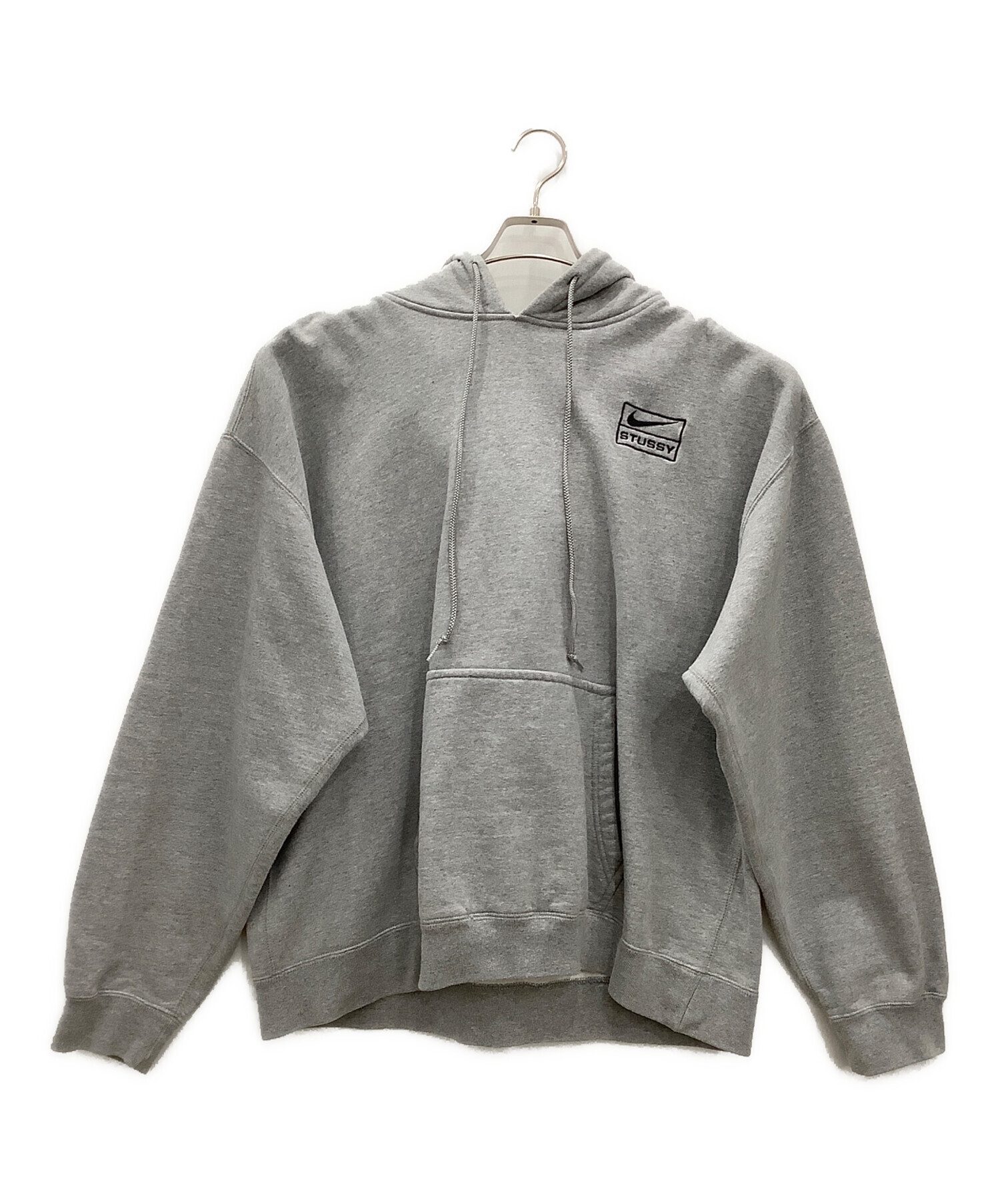 STUSSY NIKE Pullover パーカー　スウェット　GREY L 中古・古着通販】NIKE (ナイキ) stussy (ステューシー) プルオーバー