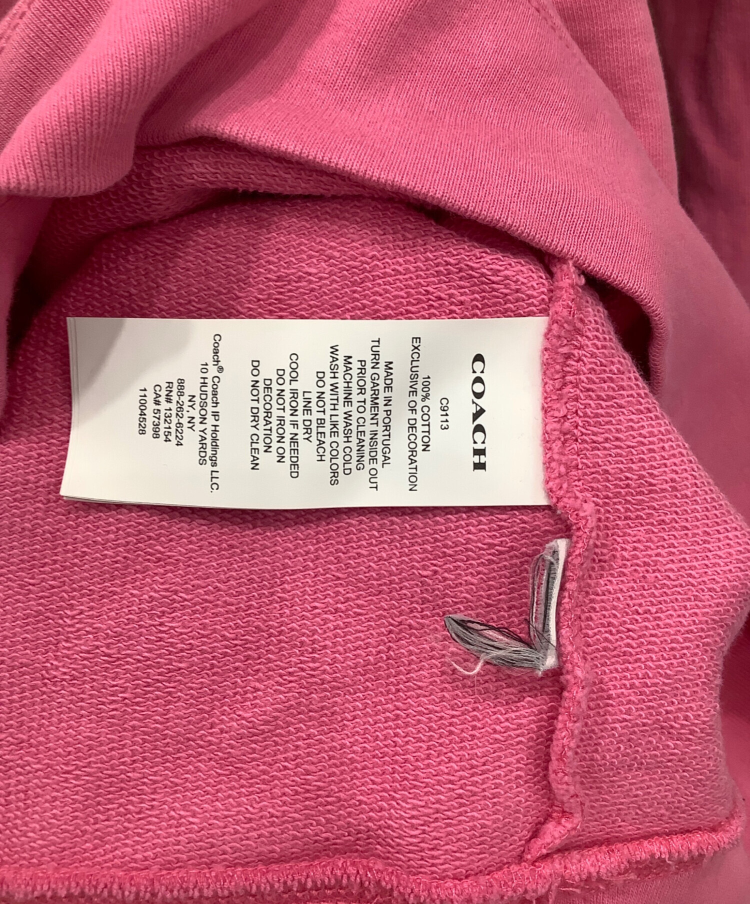 中古・古着通販】COACH (コーチ) プルオーバーパーカー ピンク サイズ