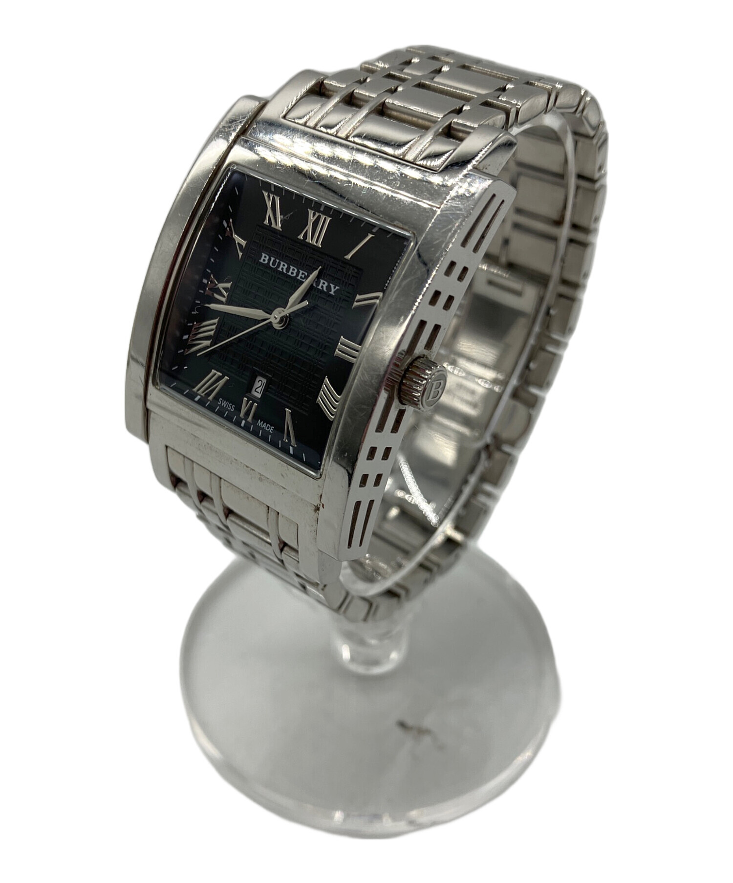 中古・古着通販】BURBERRY (バーバリー) スクエア時計 ブラック