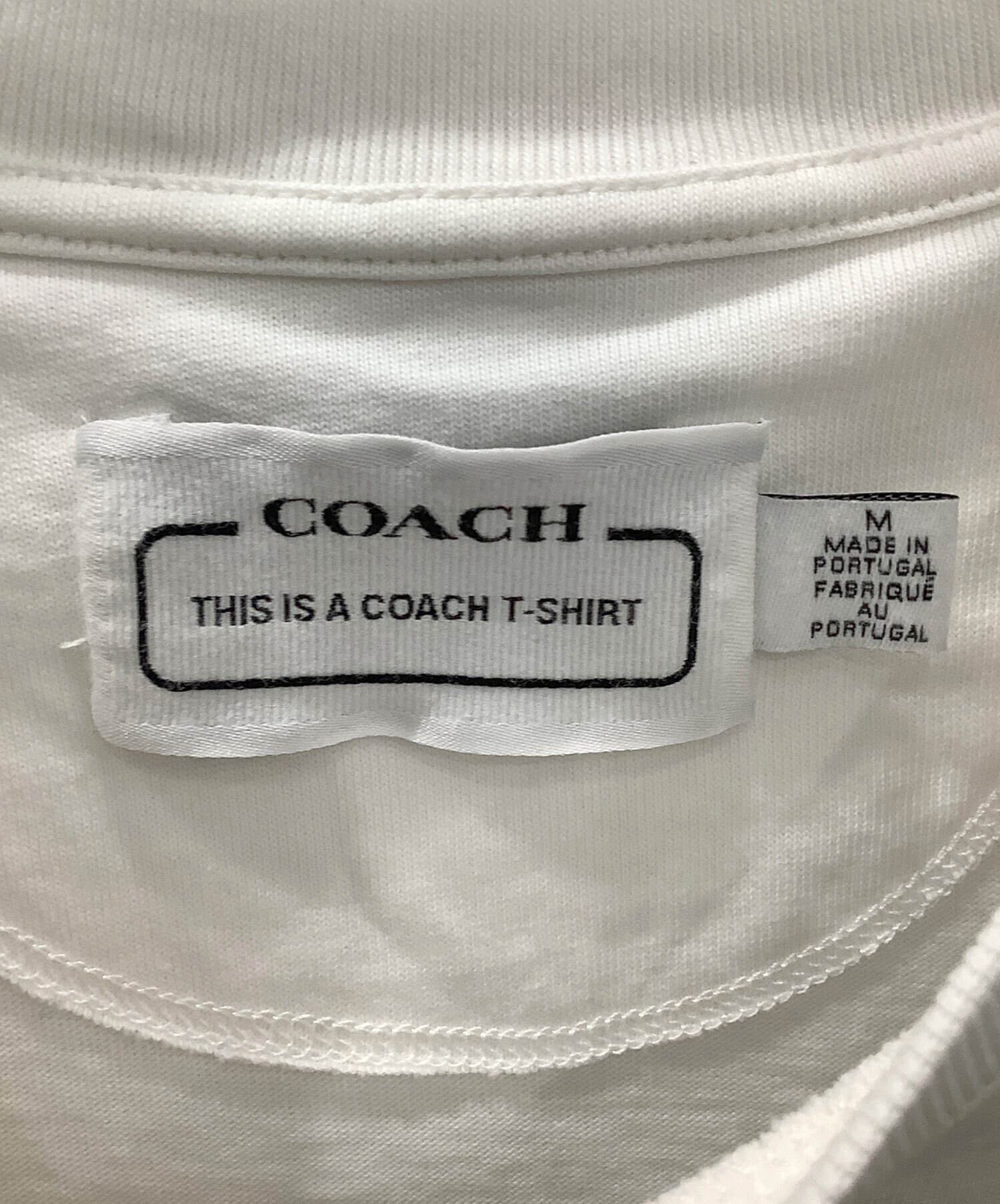 中古・古着通販】COACH (コーチ) 半袖カットソー ホワイト サイズ:M