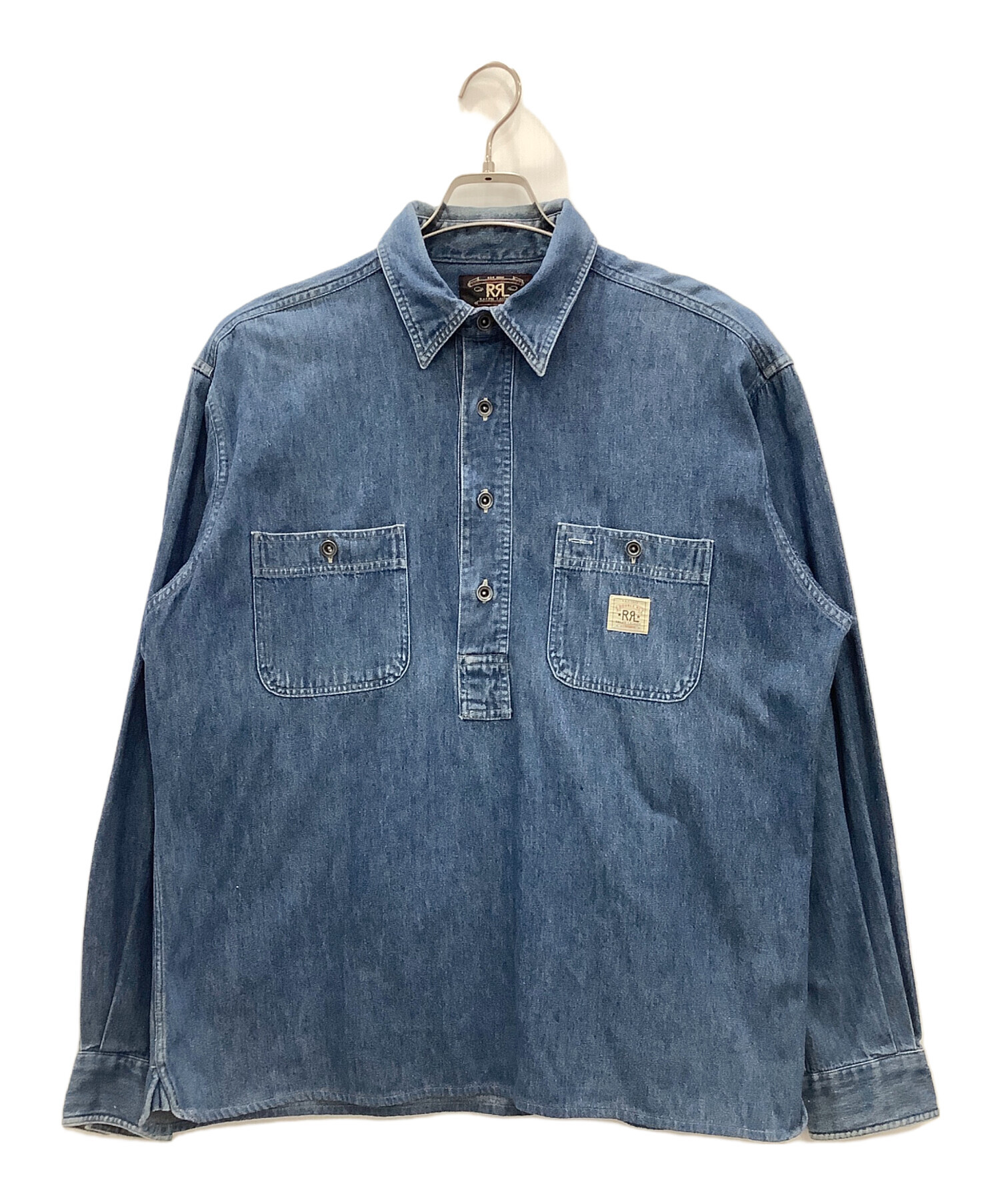 新品RRL ダブルアールエル 旧定番 デニム長袖シャツ M 中古・古着通販】RRL (ダブルアールエル) プルオーバーデニムシャツ