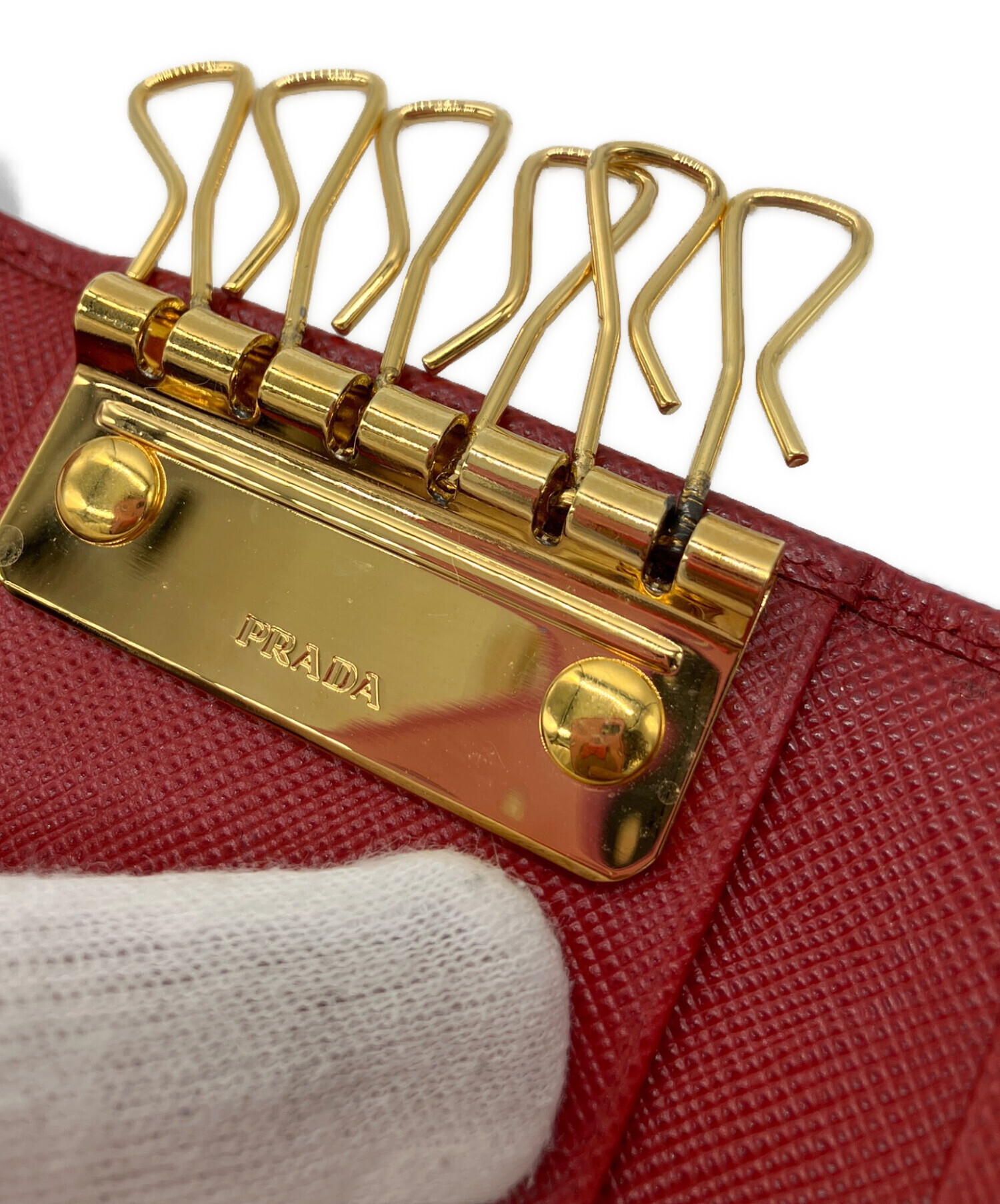中古・古着通販】PRADA (プラダ) キーケース レッド｜ブランド・古着