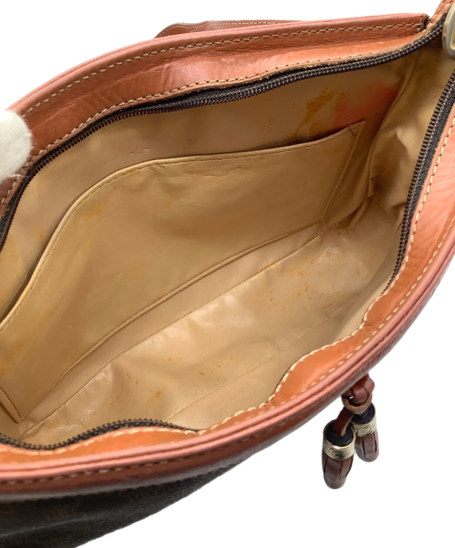 セリーヌ CELINE ショルダーバッグ バッグ レザー レディース ブラウン系 【中古】 中古・古着通販】CELINE (セリーヌ) ショルダーバッグ ブラウン