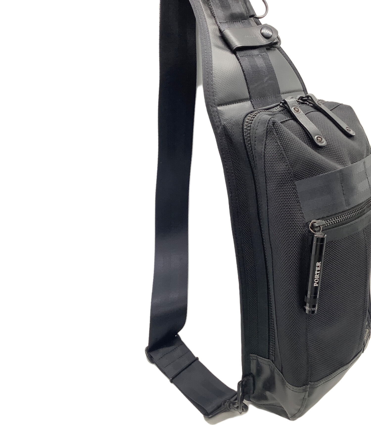 中古・古着通販】PORTER (ポーター) ワンショルダーバッグ ブラック 