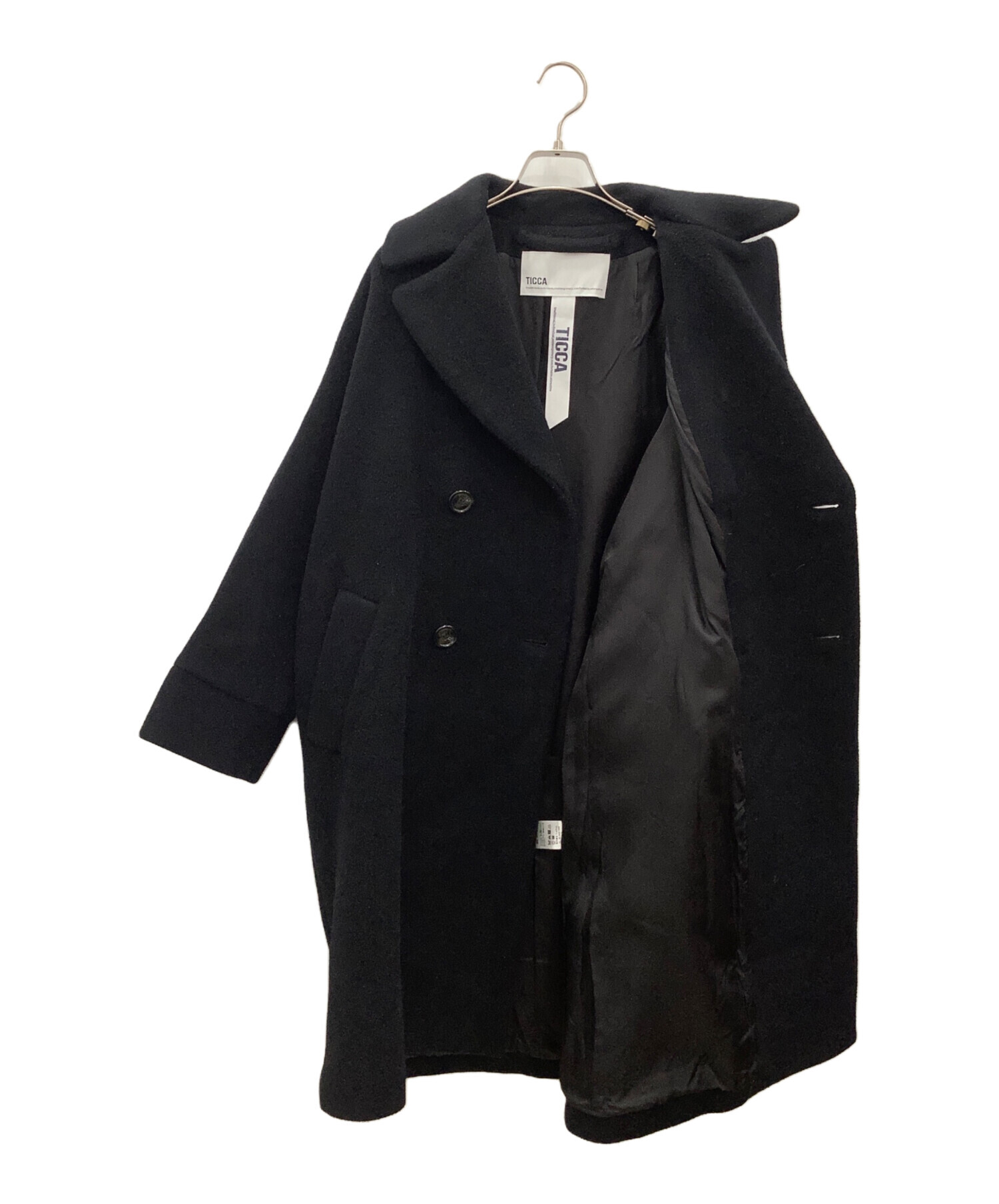 中古・古着通販】ticca (ティッカ) テントコート ブラック サイズ:F