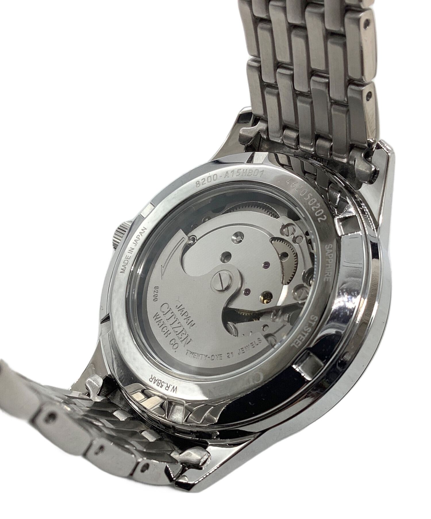 【極美品/箱付】CITIZEN シチズン 自動巻き 腕時計 8200 可動品 中古・古着通販】CITIZEN (シチズン) 腕時計 8200-A15HB01 シチズン