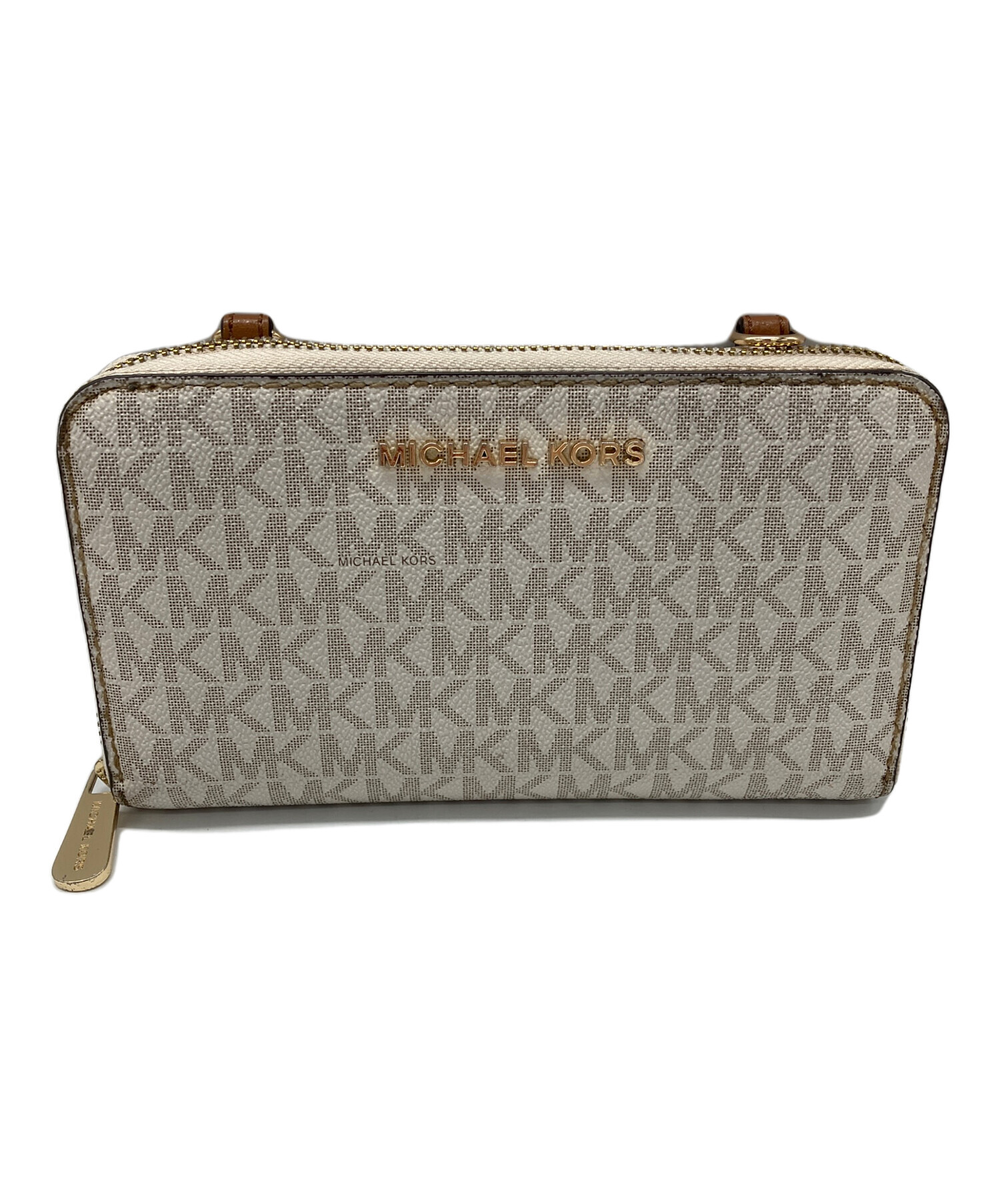 MICHAEL KORS ラウンドファスナー財布 エナメル 中古・古着通販】MICHAEL KORS (マイケル・コース) ラウンドファスナー