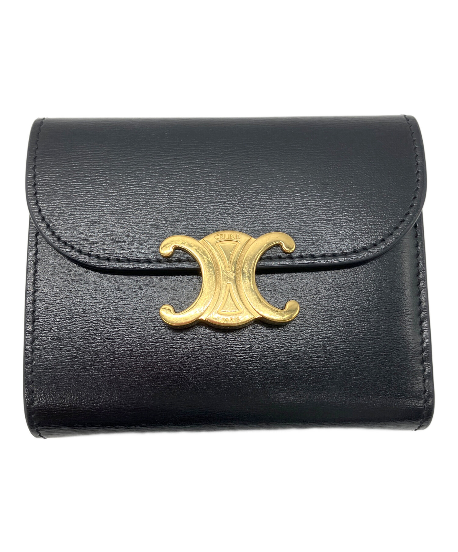 【美中古】CELINE スモール フラップウォレット CELINE（セリーヌ） 中古良品 三つ折り財布 スモールフラップ