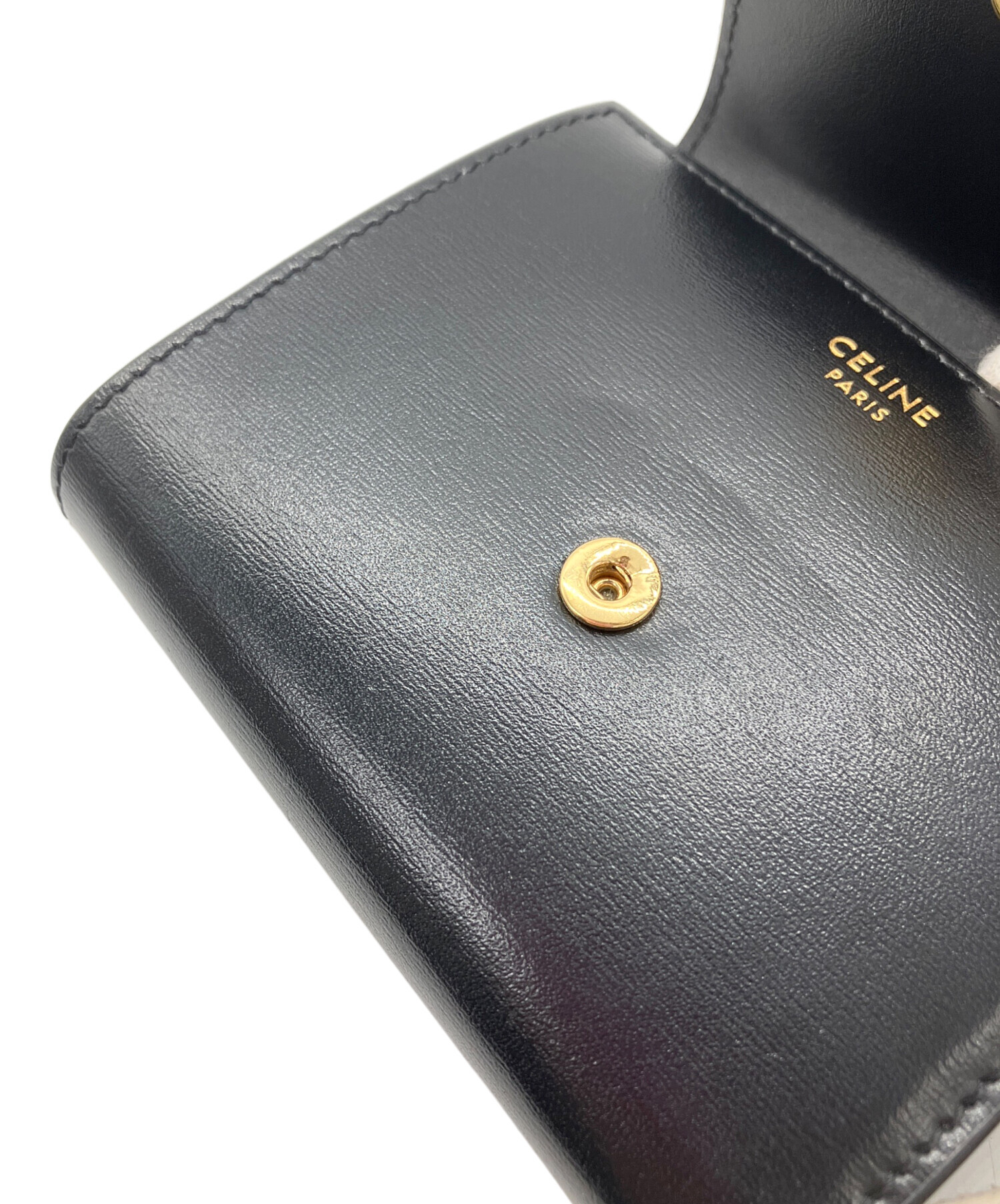 【美中古】CELINE スモール フラップウォレット 中古・古着通販】CELINE (セリーヌ) トリオンフ スモールフラップ