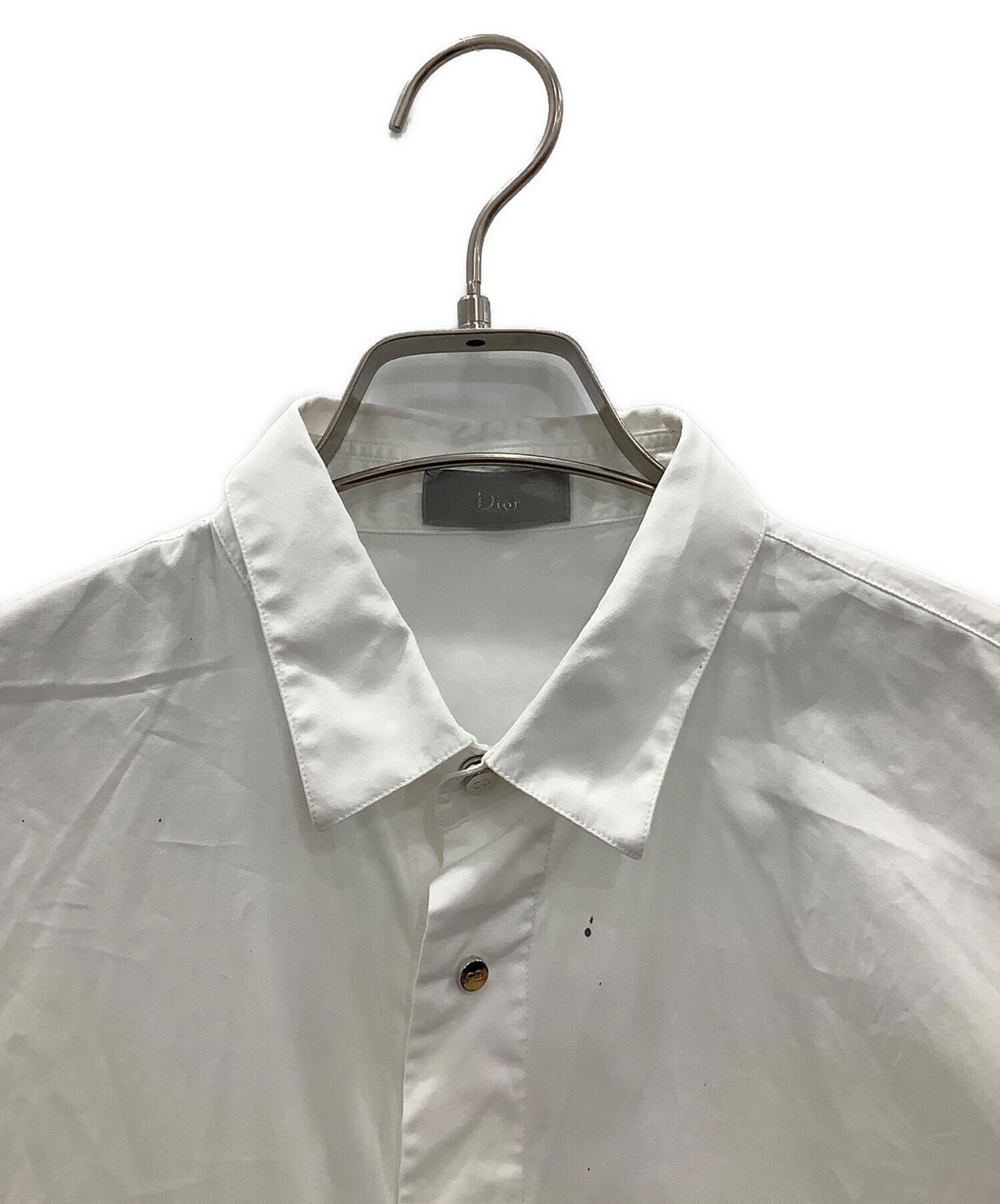 中古・古着通販】Dior (ディオール) 長袖シャツ DIOR ホワイト ヨゴレ