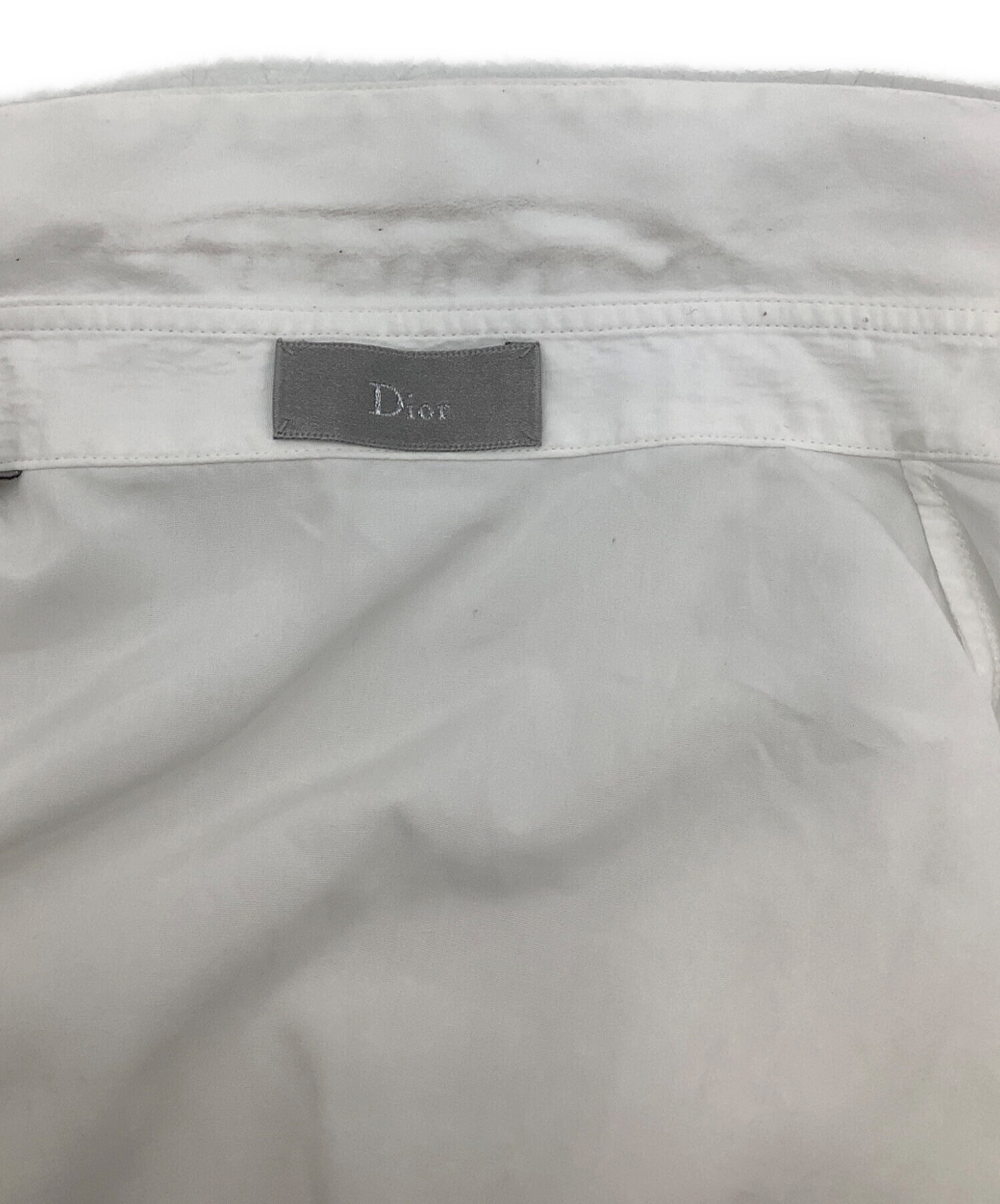 中古・古着通販】Dior (ディオール) 長袖シャツ DIOR ホワイト ヨゴレ