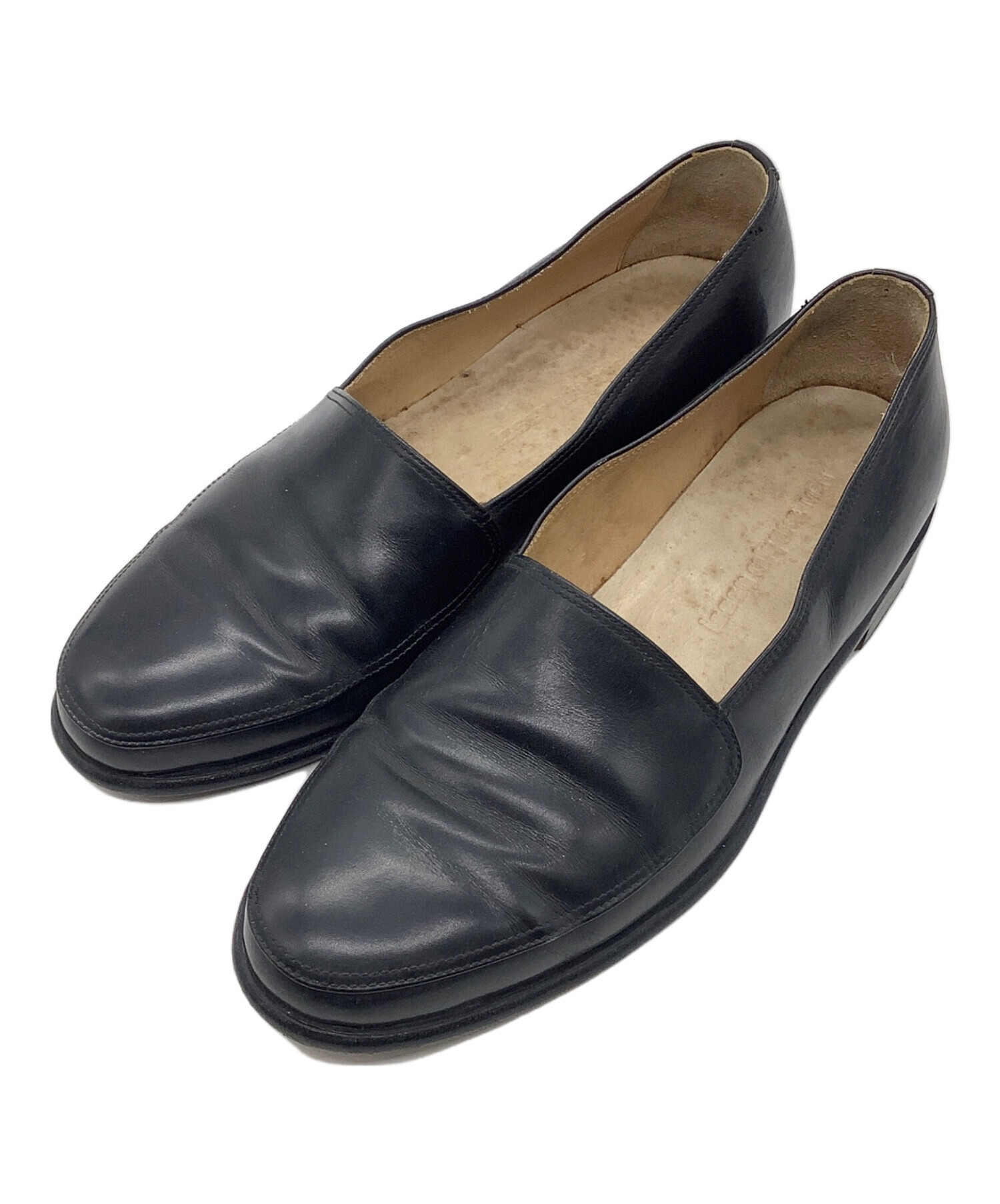 靴 ISSEY MIYAKE Black coin loafer 中古・古着通販】ISSEY MIYAKE MEN (イッセイミヤケメン) ローファー