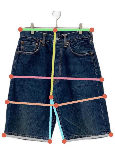 中古・古着通販】EVISU (エヴィス) デニムハーフパンツ EVISU メンズ