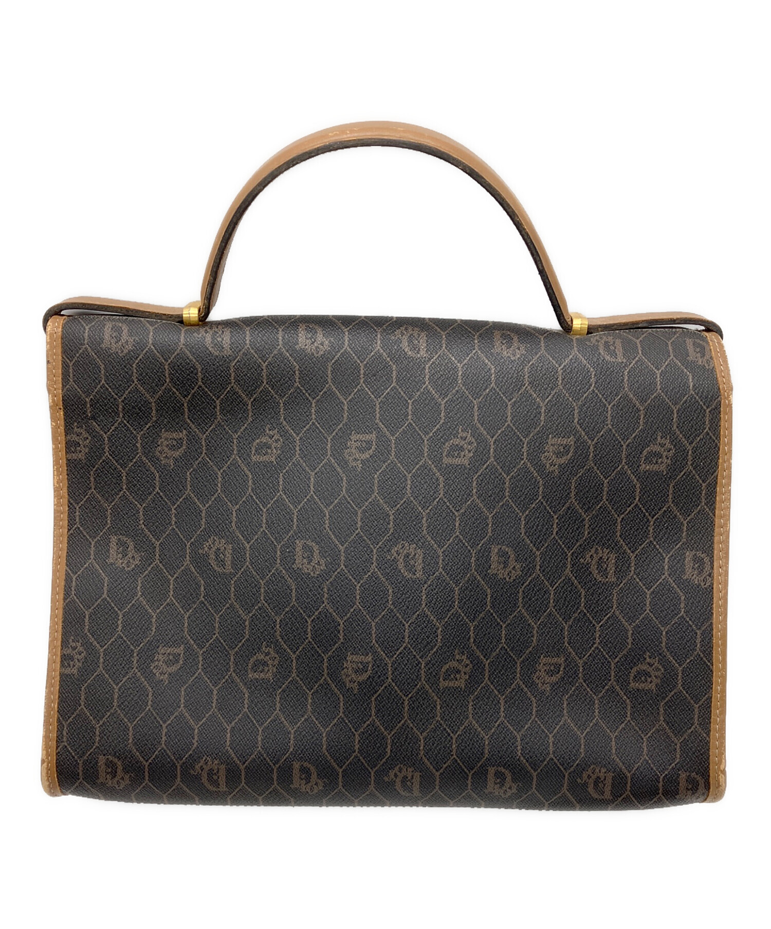 Thrift Dior レザー　ハンドバッグ　ブラウン　ヴィンテージ 中古・古着通販】Christian Dior (クリスチャン ディオール