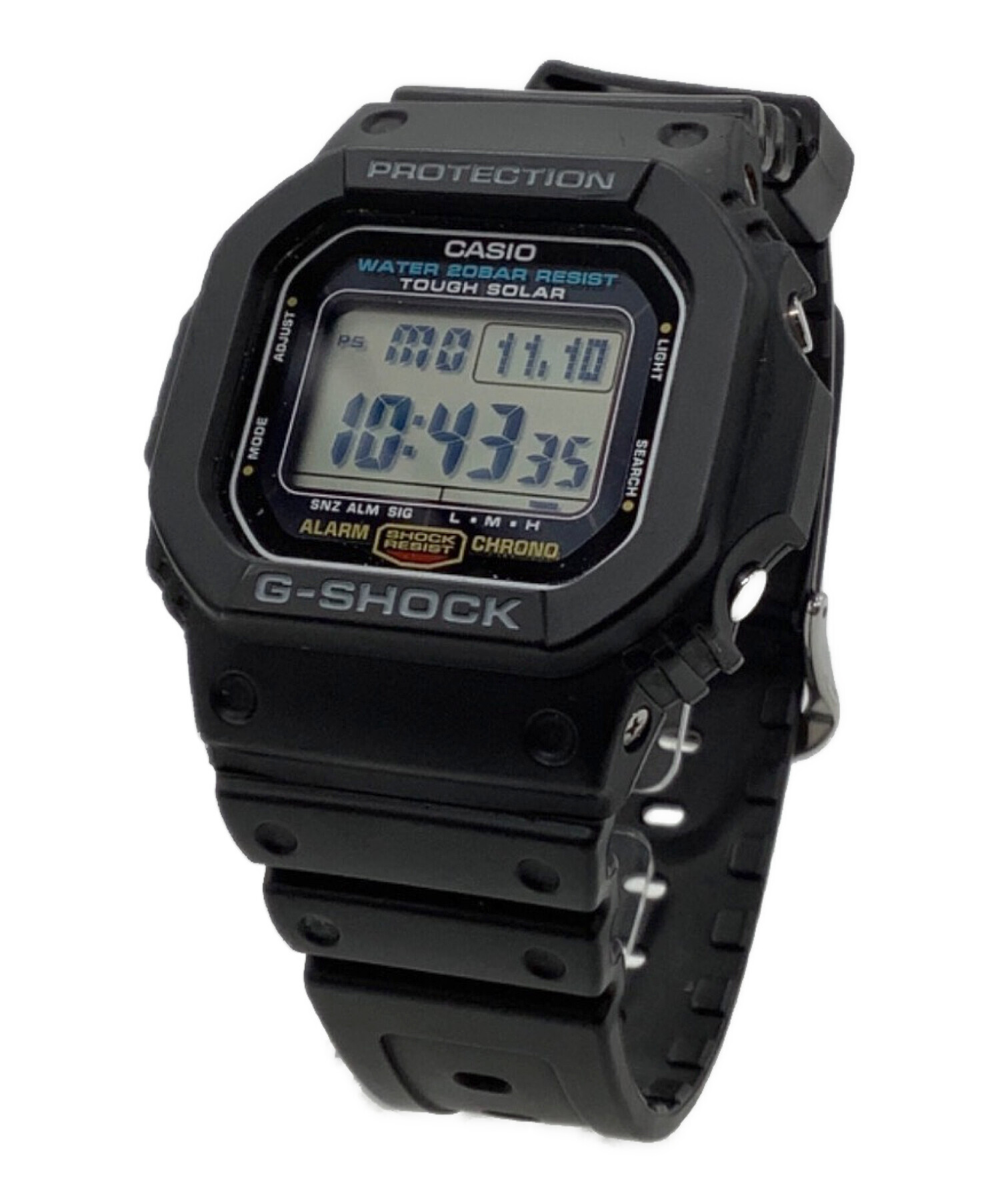 中古CASIO G-SHOCK ソーラー腕時計 ブラック 中古・古着通販】CASIO (カシオ) デジタルウォッチ CASIO G-SHOCK