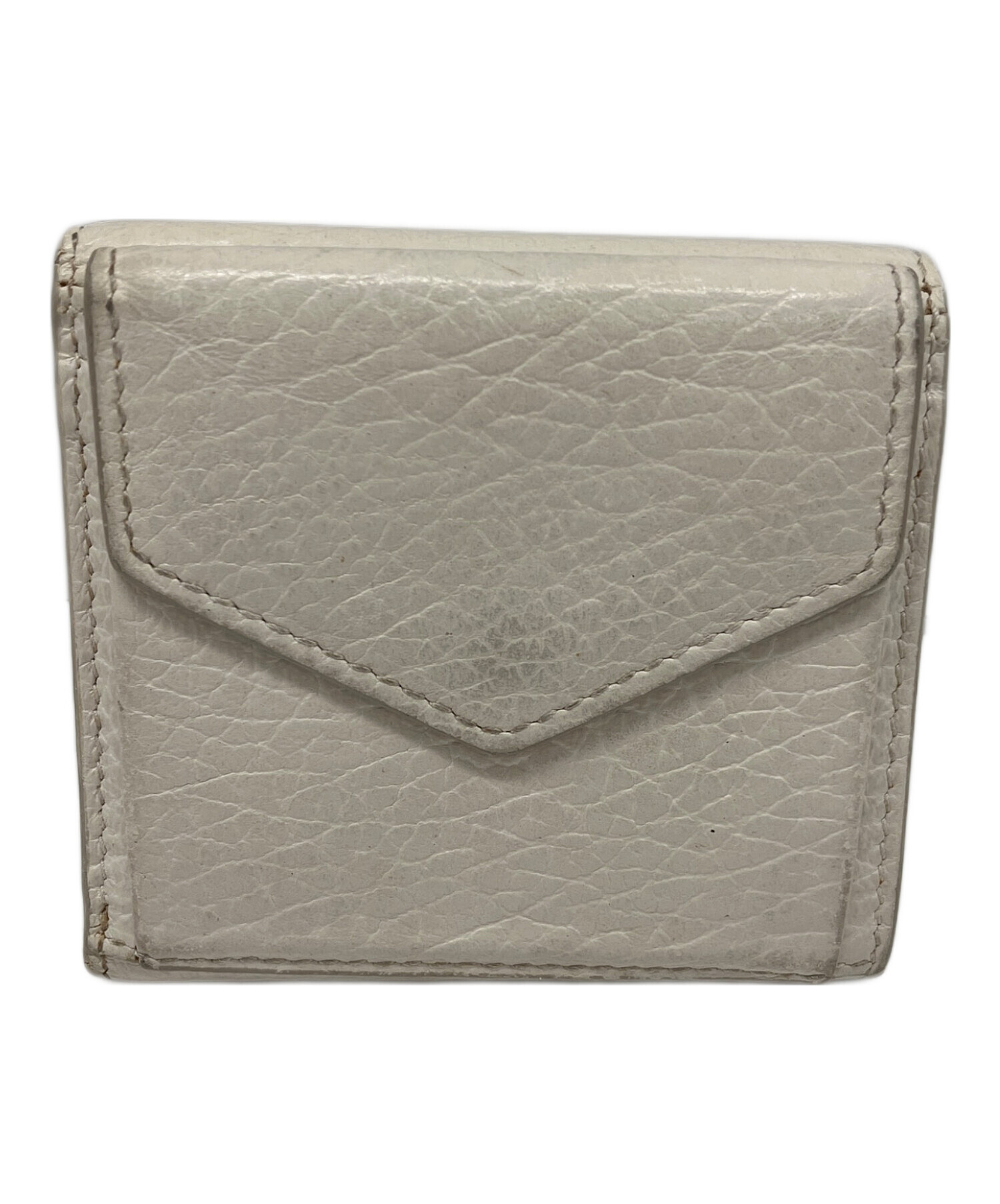 中古 メゾン マルジェラ Maison Margiela レディース 二つ折り財布 ホワイト 中古・古着通販】Maison Margiela (メゾンマルジェラ) 2つ折り財布