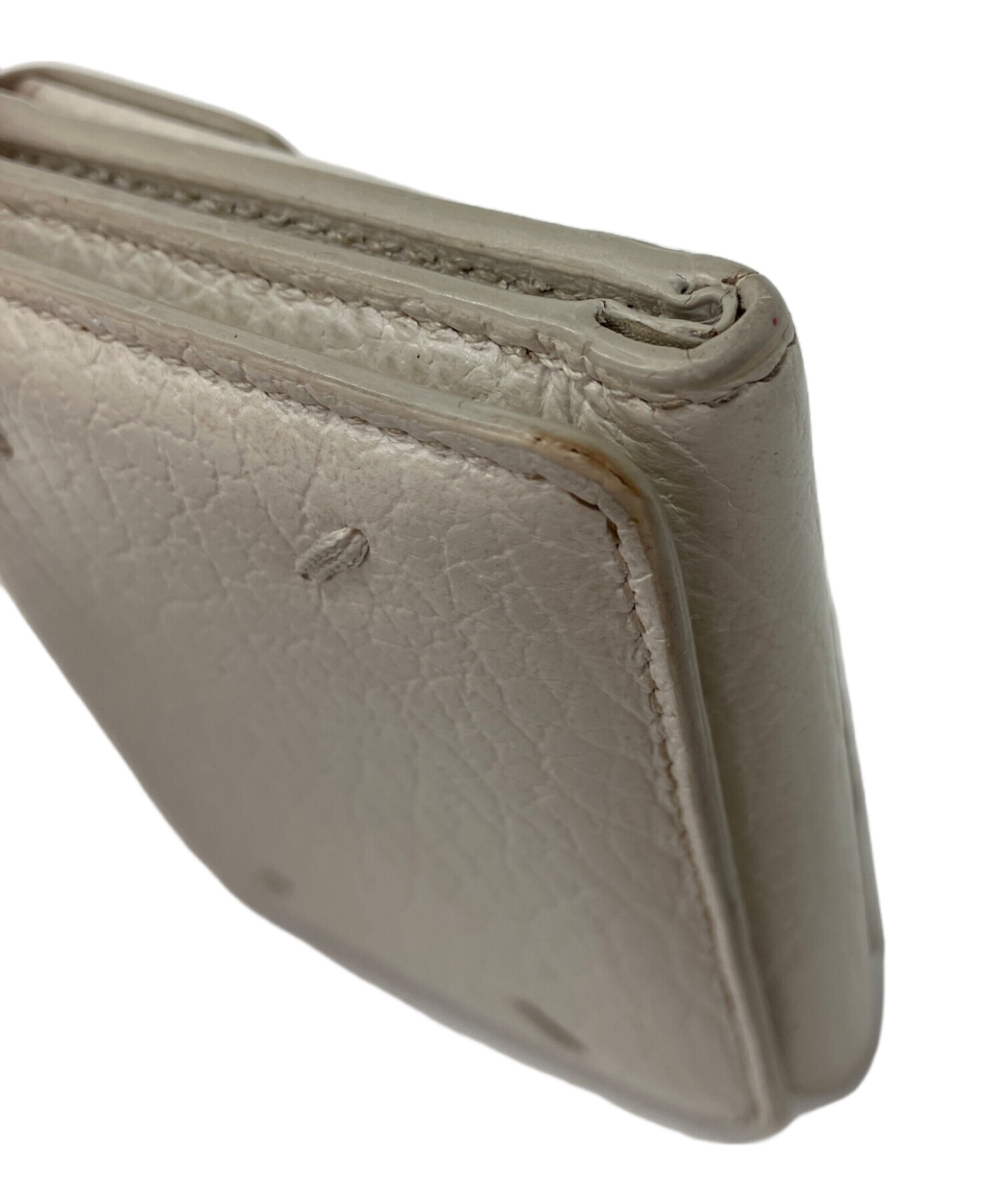 中古 メゾン マルジェラ Maison Margiela レディース 二つ折り財布 ホワイト 中古・古着通販】Maison Margiela (メゾンマルジェラ) 2つ折り財布
