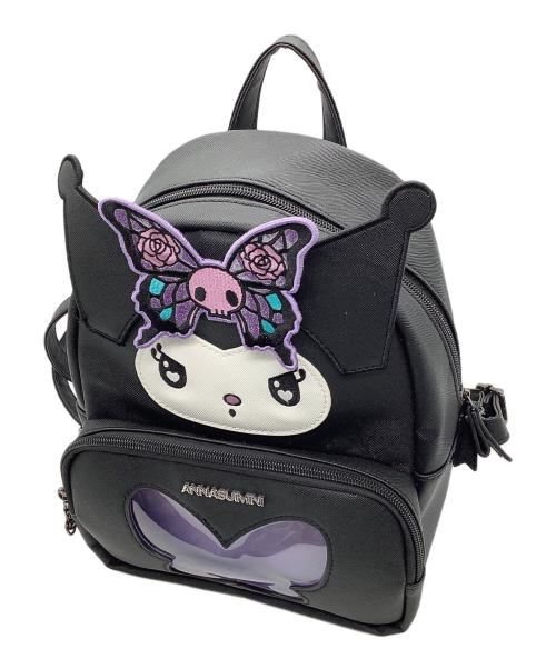 〖未使用品〗 アナスイ ミニ リュック ナイロン ネイビー 蝶々 ANNA SUI mini - 美品 アナスイミニ ナイロンリュック ネイビー 紺 花