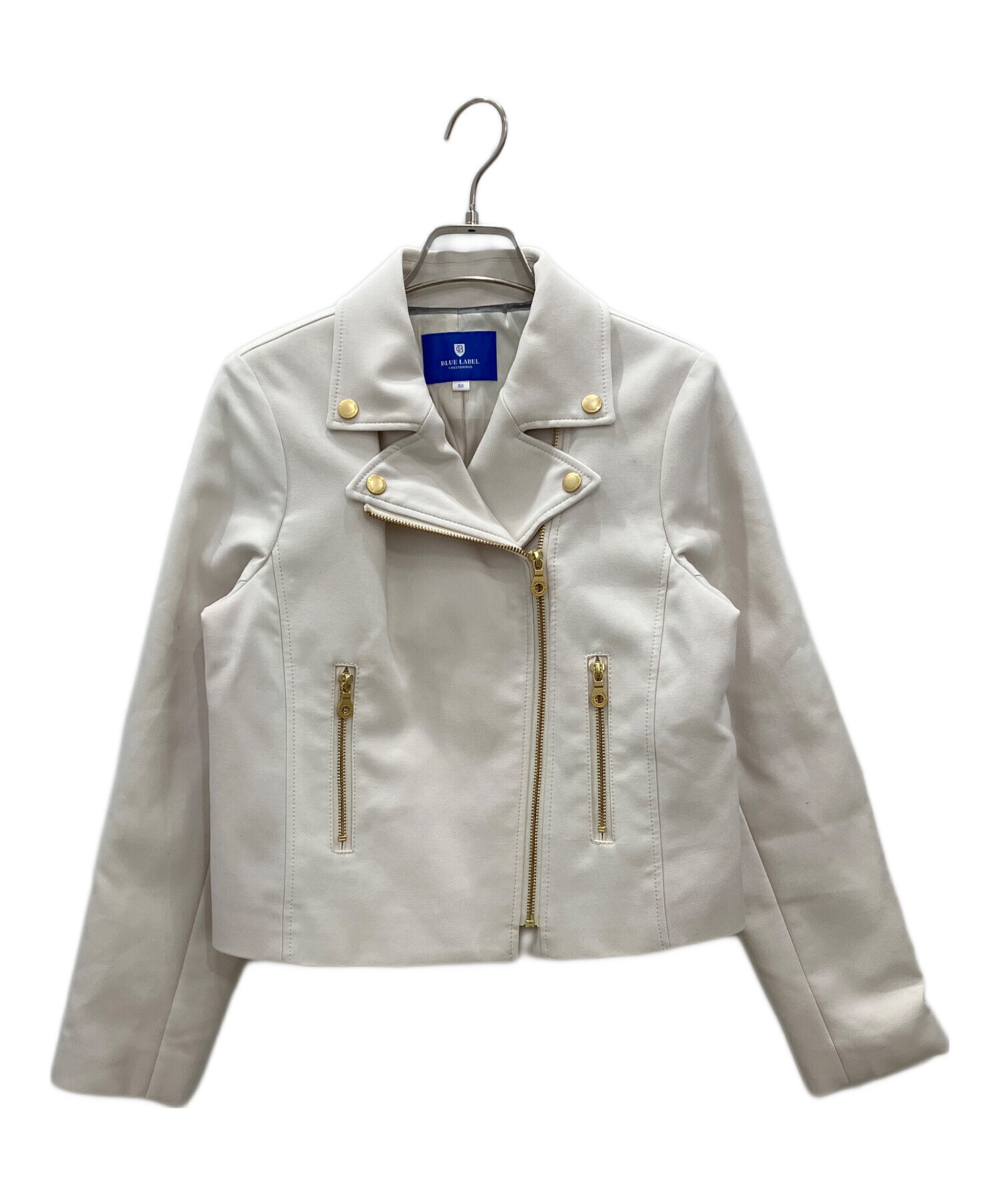 【美品】ブルーレーベルクレストブリッジ ライダースジャケット ダブル ラムレザー 中古・古着通販】BLUE LABEL CRESTBRIDGE (ブルーレーベルクレスト