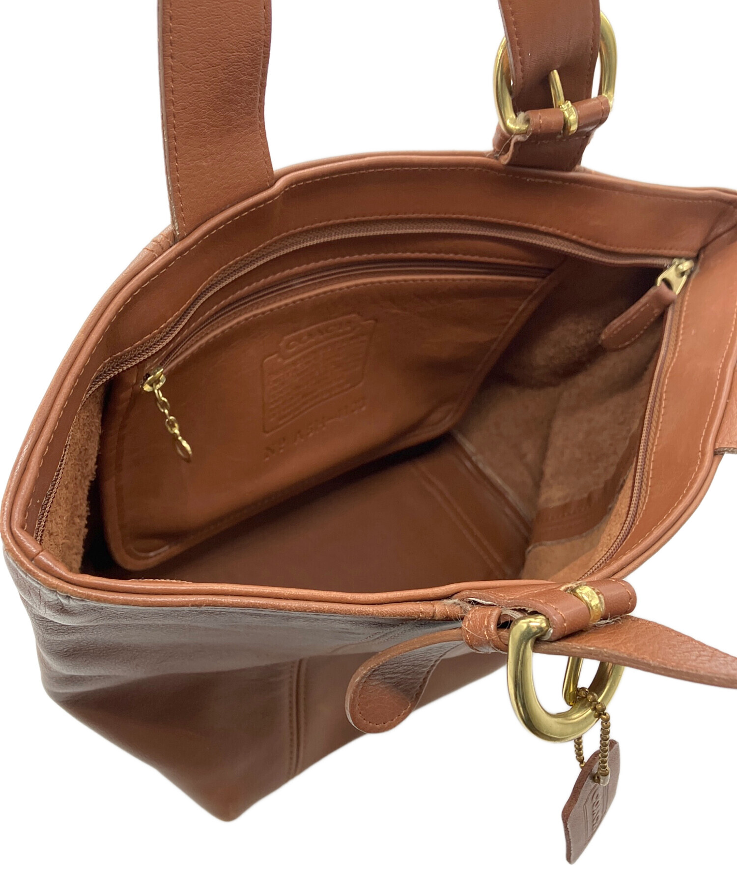 中古・古着通販】COACH (コーチ) レザーハンドバッグ OLD COACH