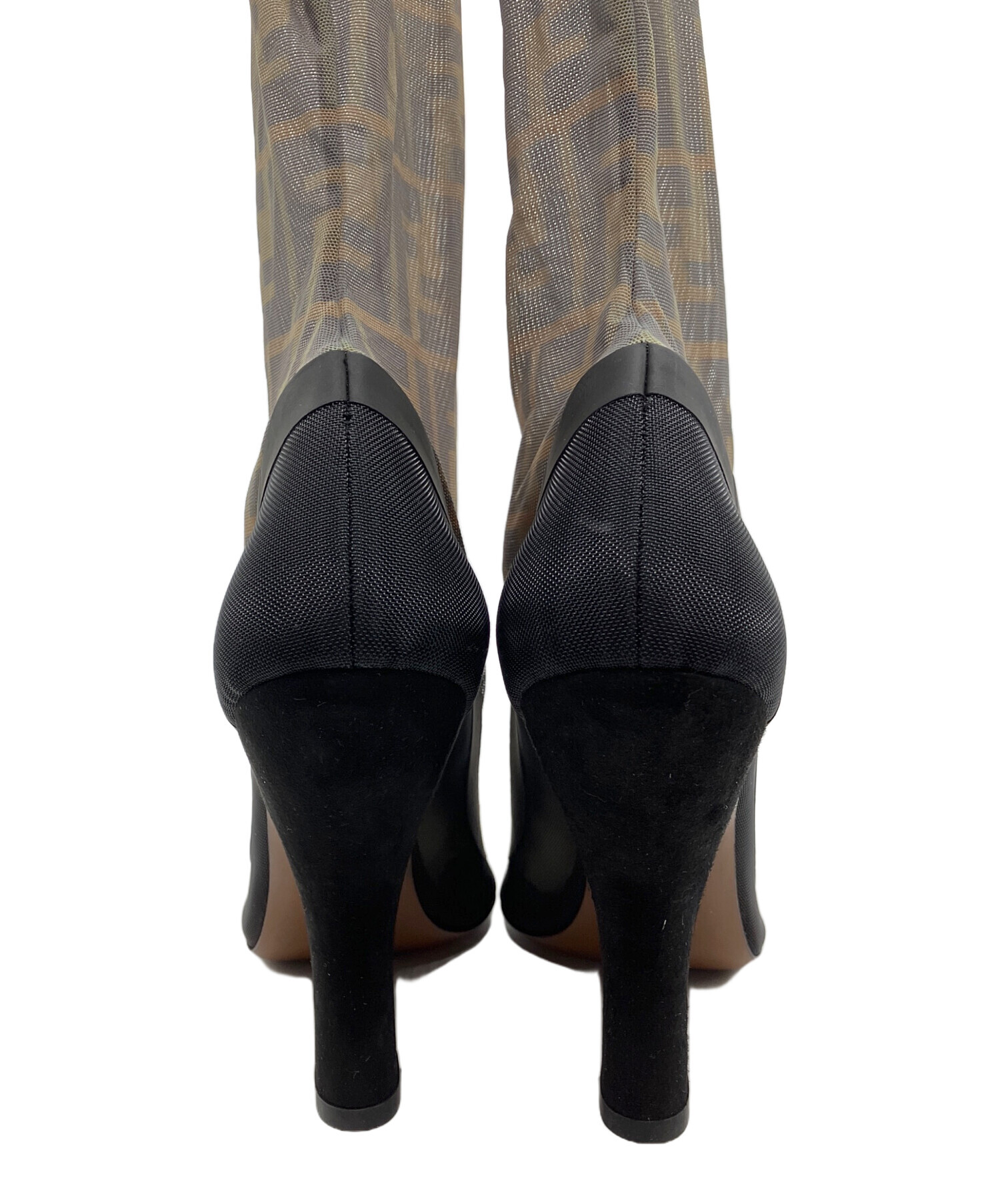 中古・古着通販】FENDI (フェンディ) ズッカ柄ソックスヒールブーツ