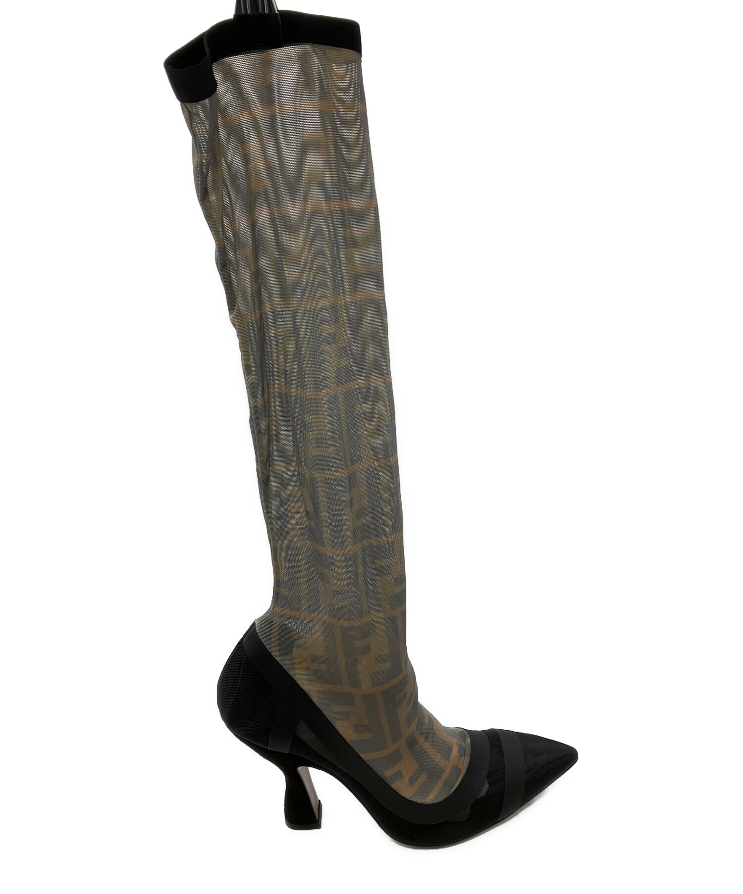 未使用級 FENDI 厚底 スニーカー ブーツ ズッカ柄 レディース 23cm 未