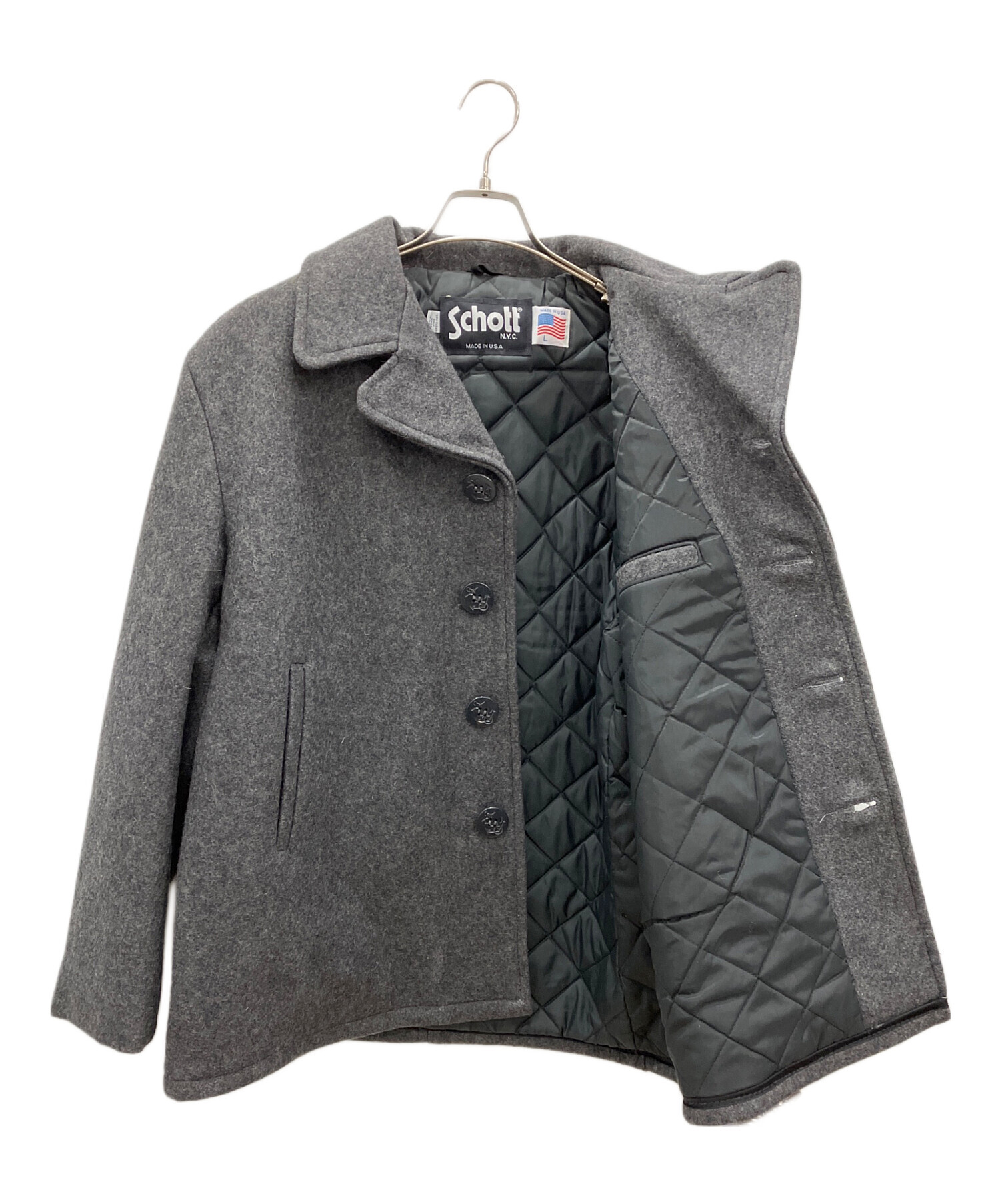 中古・古着通販】Schott (ショット) Pコート Schott メンズ グレー