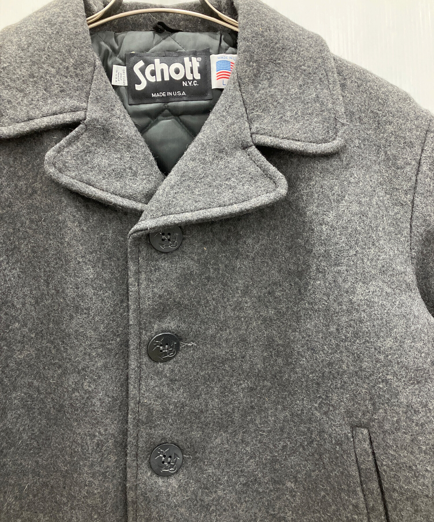 中古・古着通販】Schott (ショット) Pコート Schott メンズ グレー